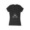 WOMEN'S 100 DAY WONDER JERSEY SHORT SLEEVE DEEP V-NECK TEE - LARGE FRONT IMAGE