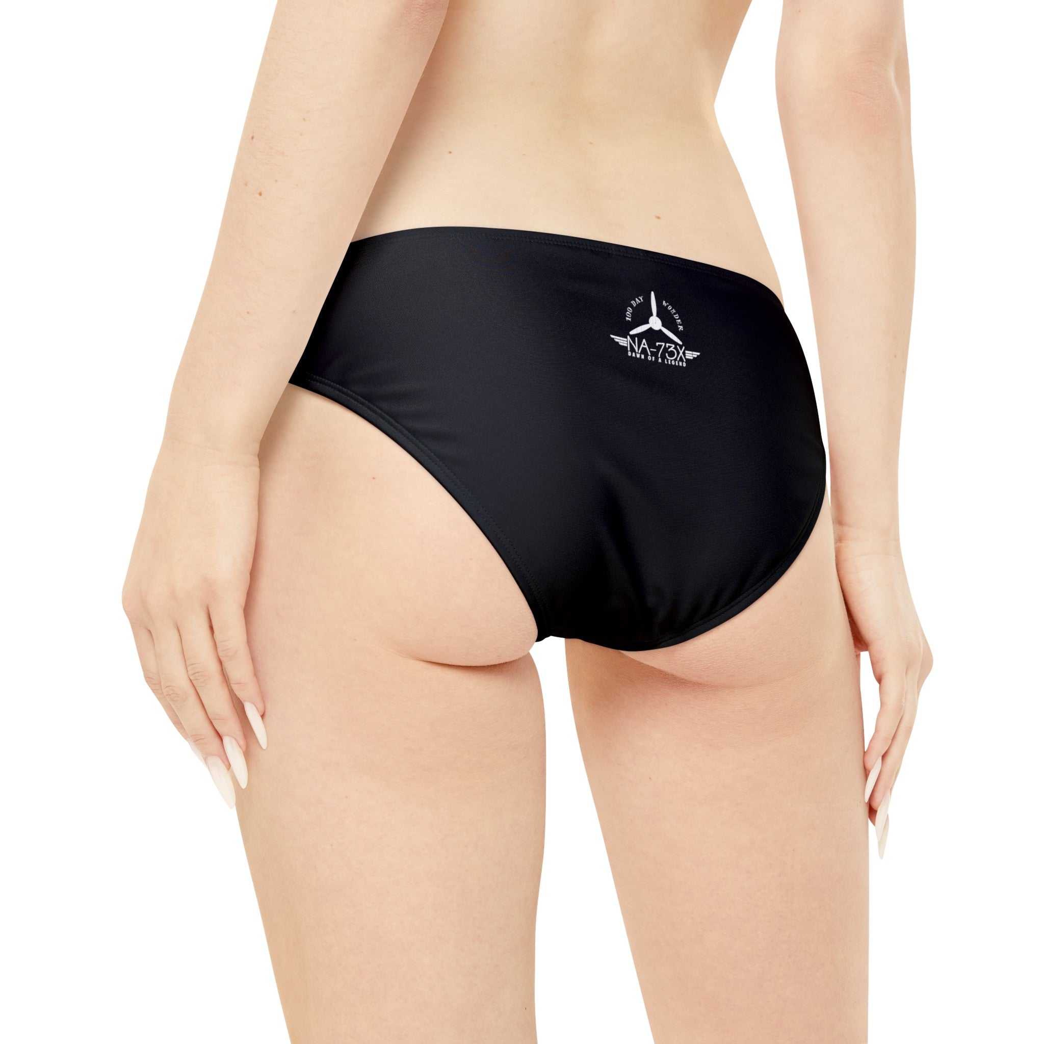 WOMEN'S 100 DAY WONDER STRAPPY BIKINI SET - S REAR WAIST , BLACK COLOR