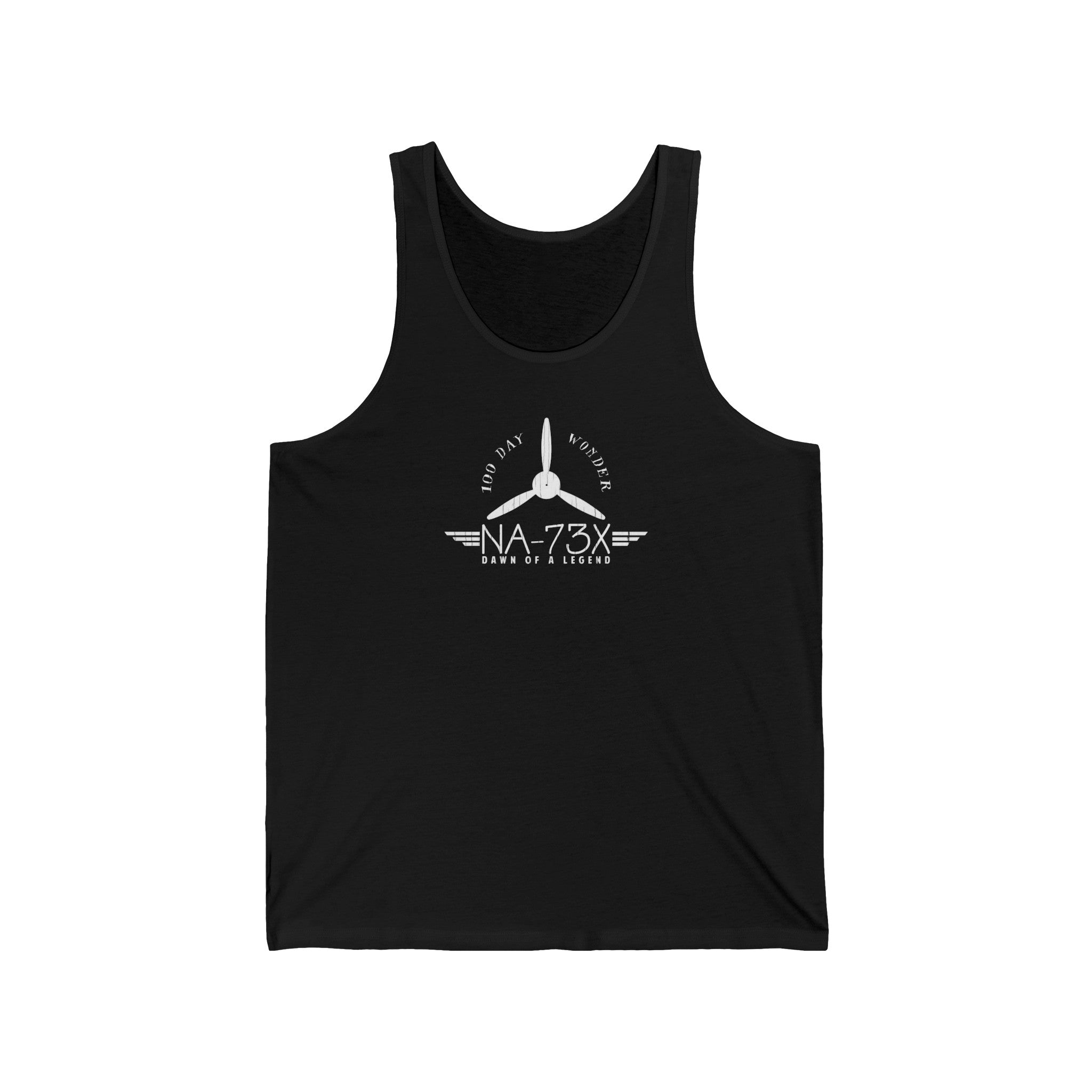100 DAY WONDER MEN'S JERSEY TANK - S CENTER CHEST, LARGE BACK IMAGE