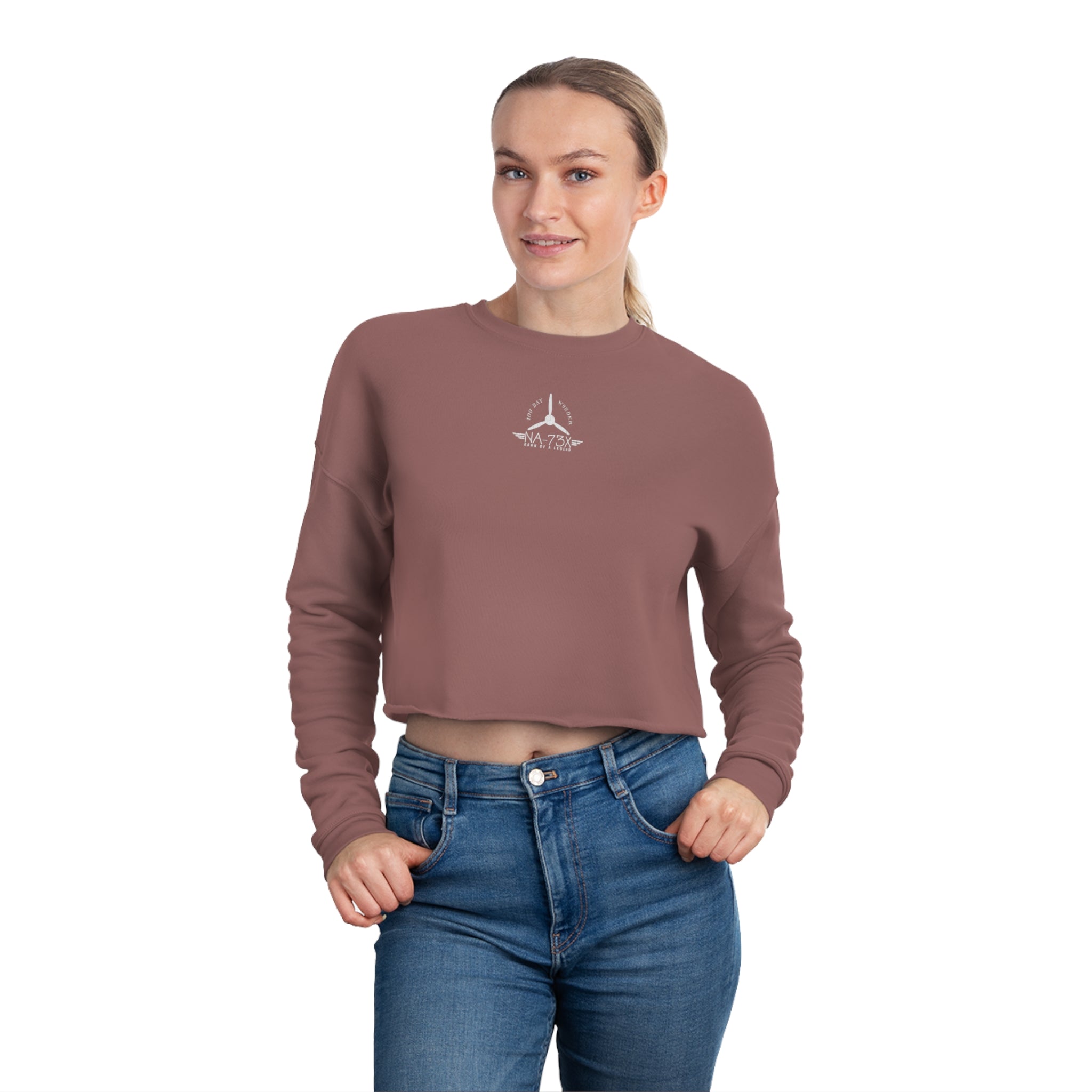 WOMEN'S 100 DAY WONDER CROPPED SWEATSHIRT - S CENTER CHEST