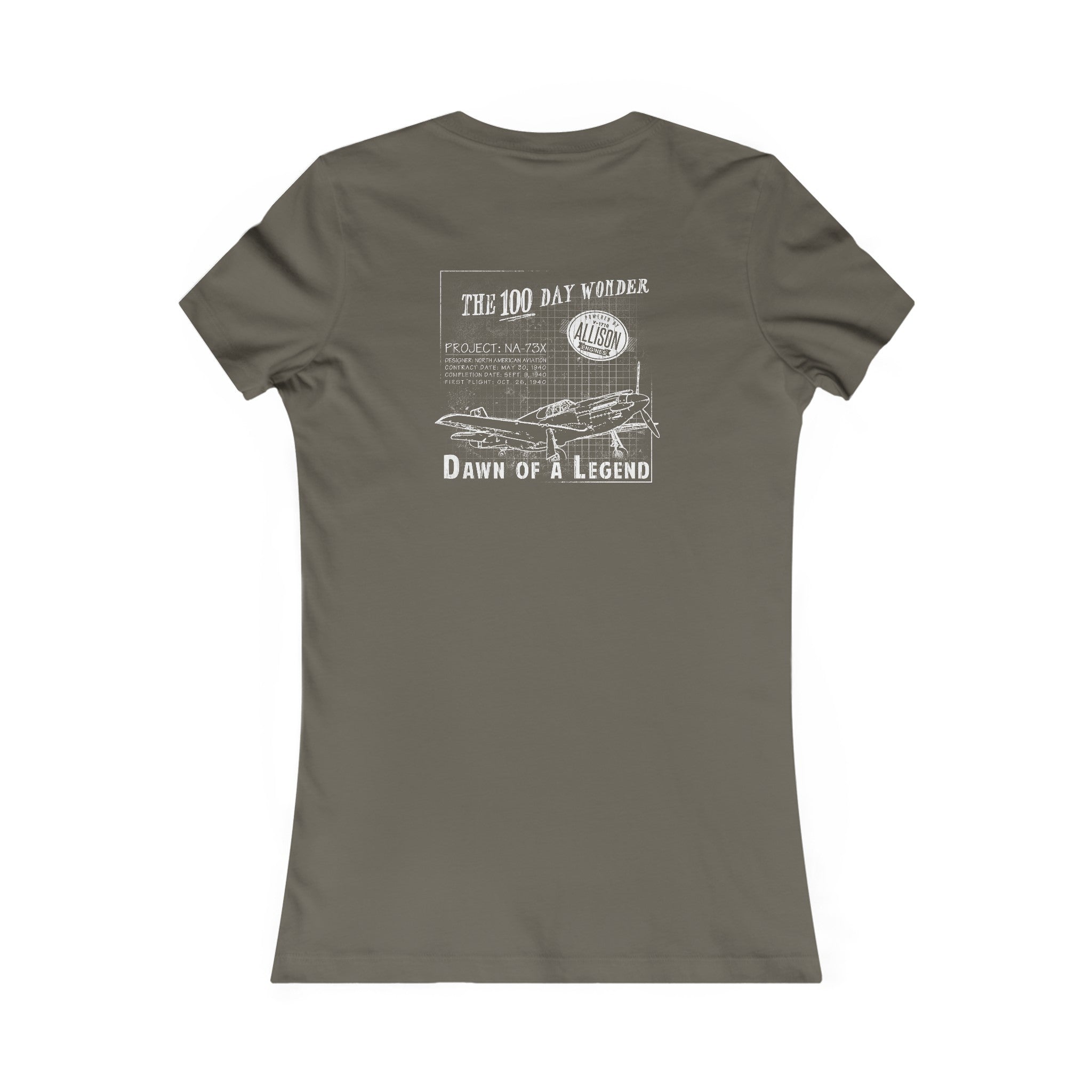 WOMEN'S 100 DAY WONDER COTTON TEE - S LEFT CHEST, LARGE BACK IMAGE