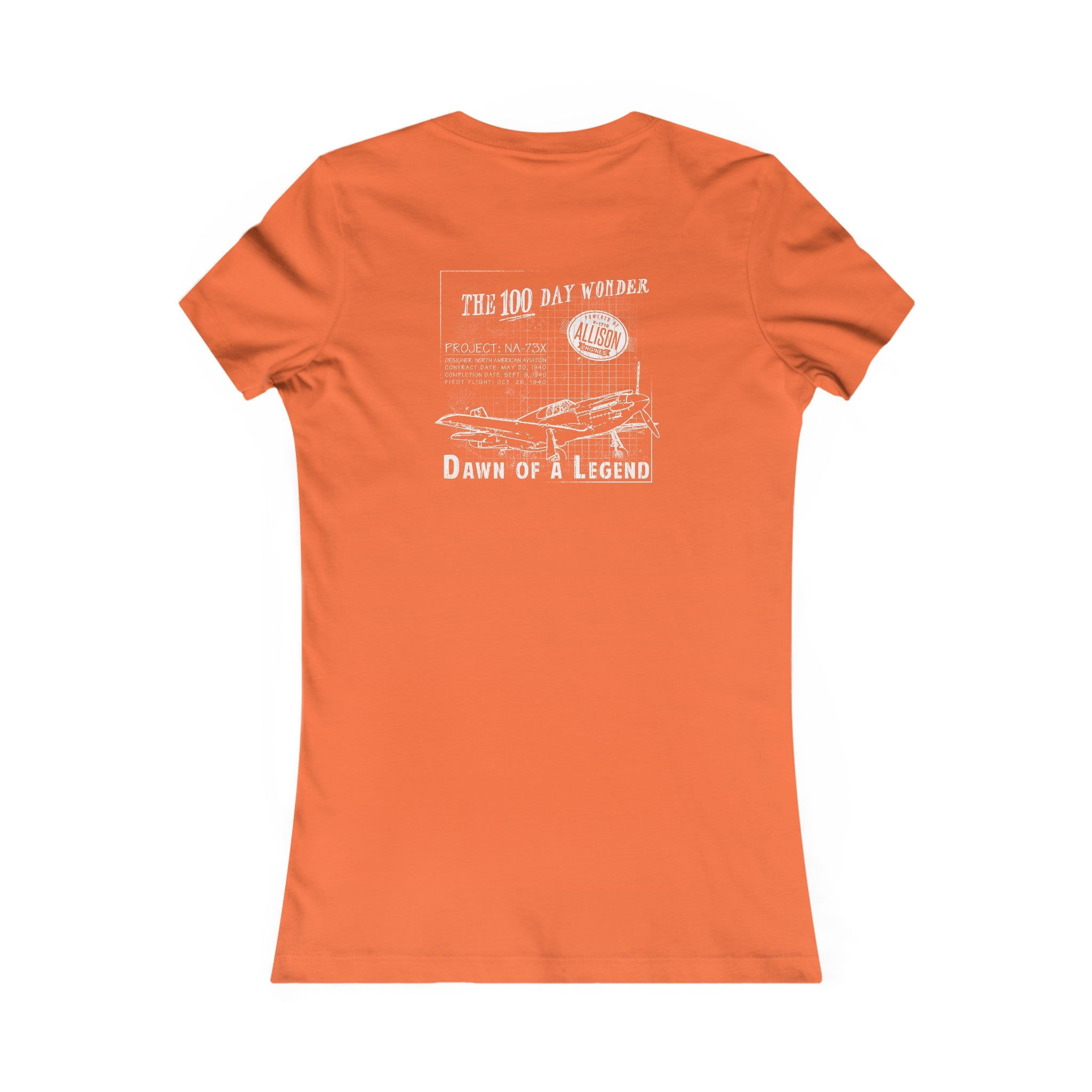 WOMEN'S 100 DAY WONDER COTTON TEE - S LEFT CHEST, LARGE BACK IMAGE