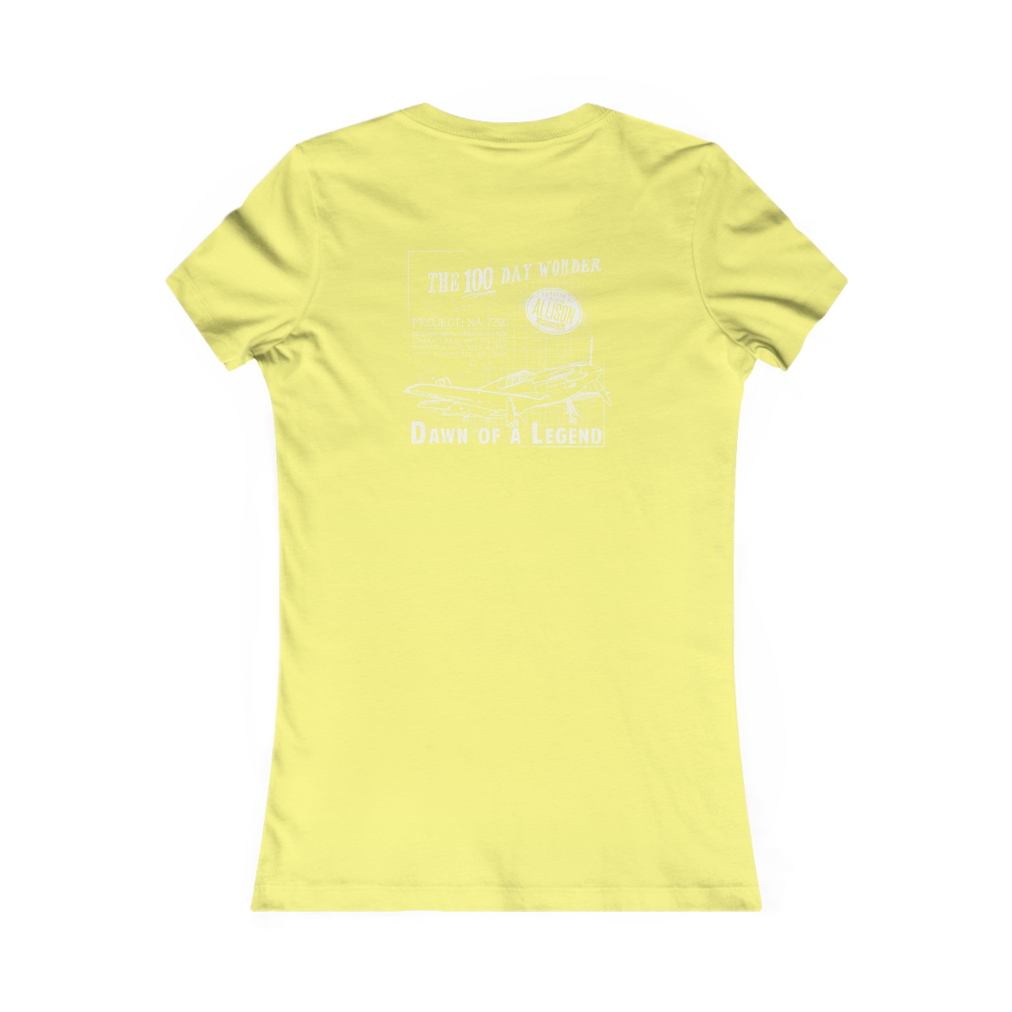 WOMEN'S 100 DAY WONDER COTTON TEE - S LEFT CHEST, LARGE BACK IMAGE