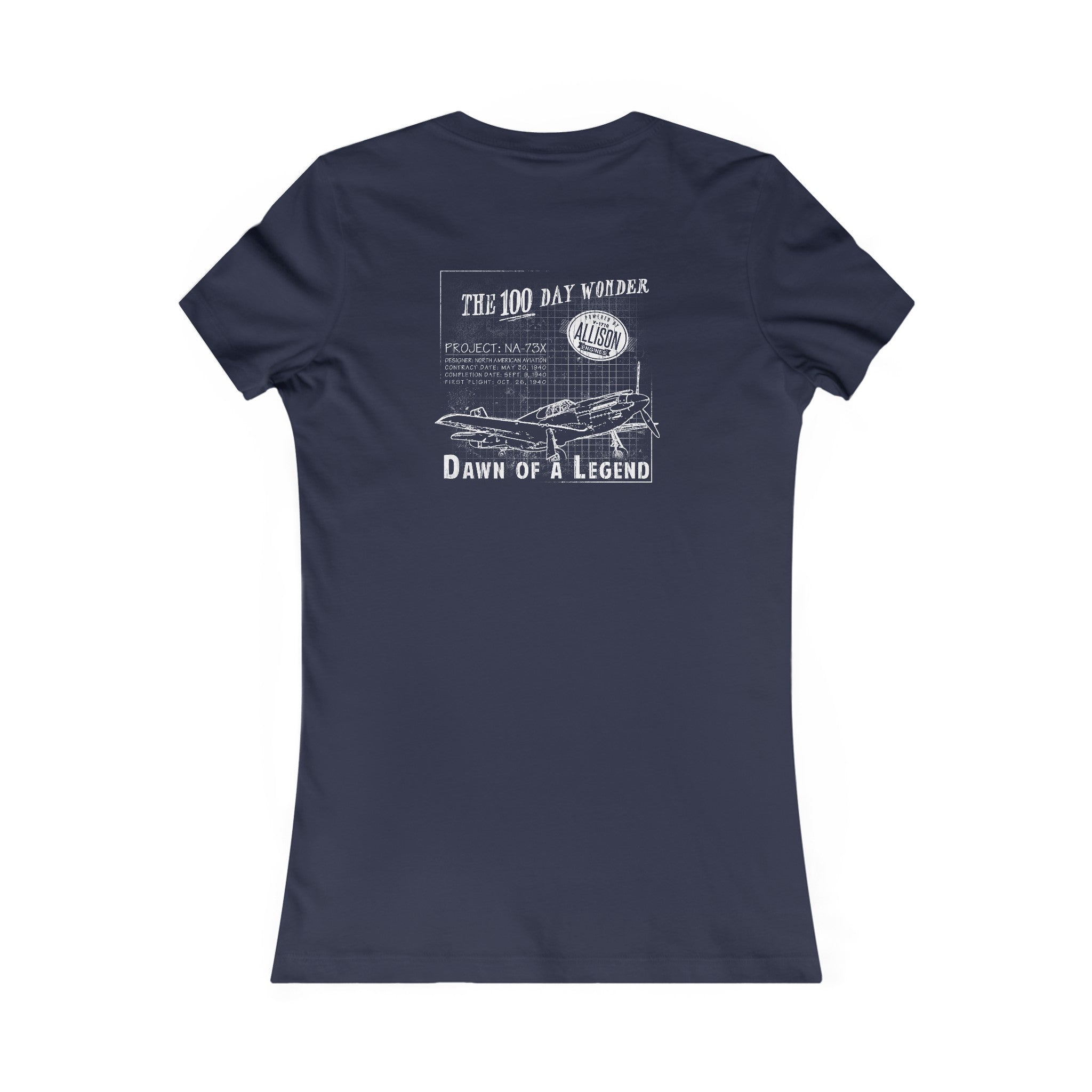 WOMEN'S 100 DAY WONDER COTTON TEE - S LEFT CHEST, LARGE BACK IMAGE