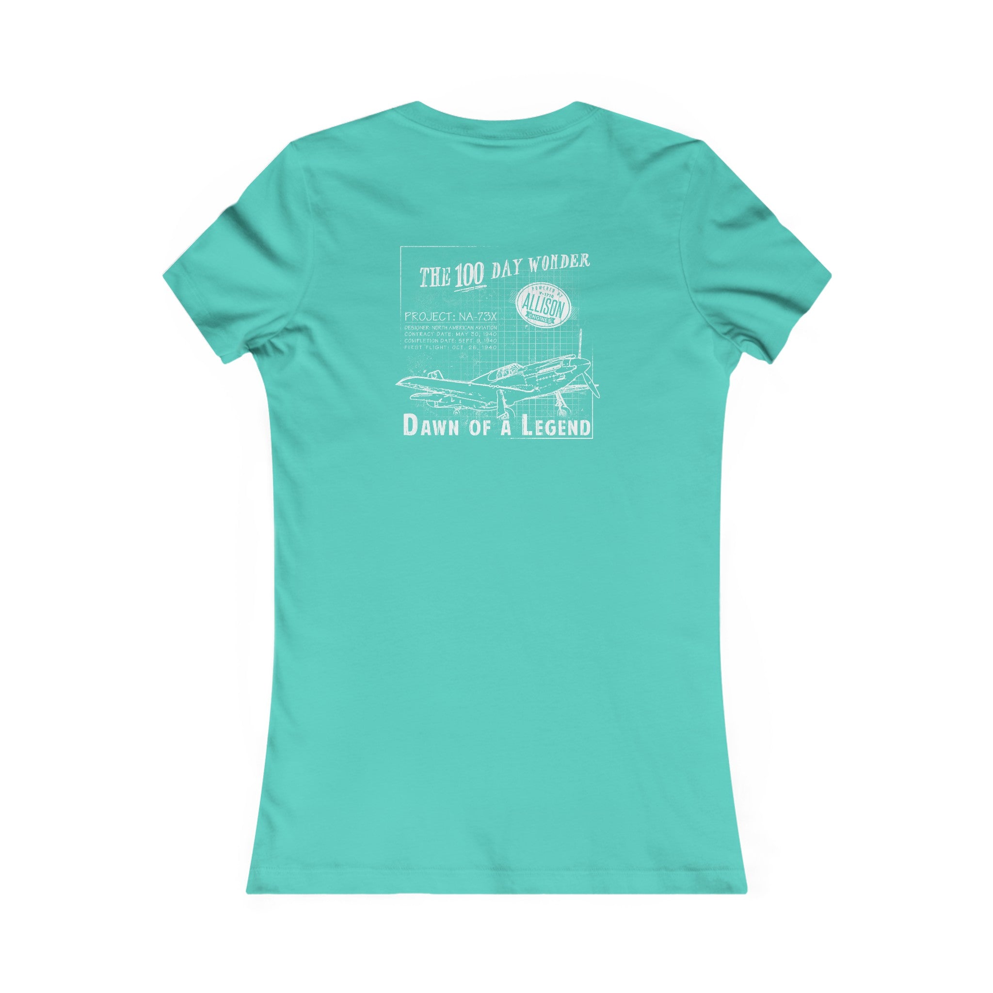 WOMEN'S 100 DAY WONDER COTTON TEE - S LEFT CHEST, LARGE BACK IMAGE