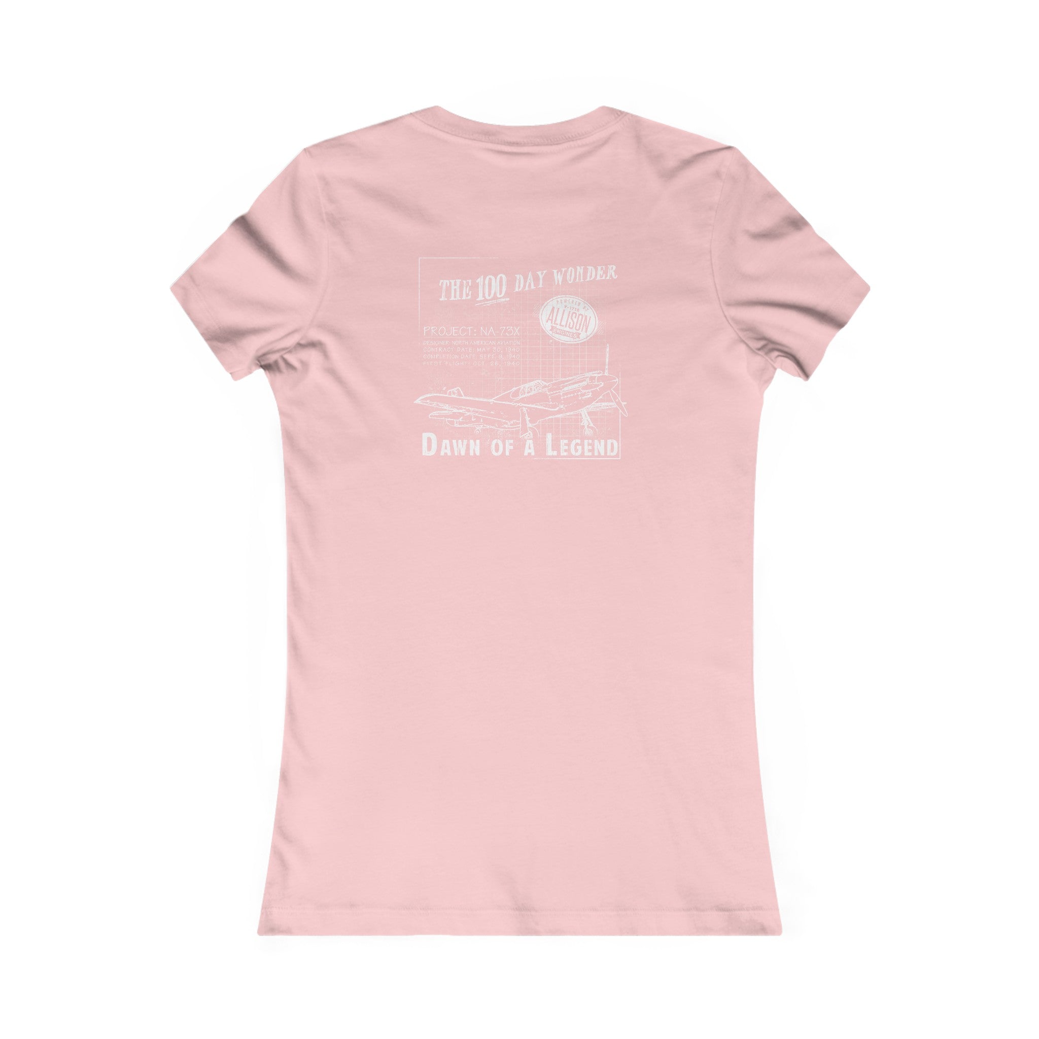 WOMEN'S 100 DAY WONDER COTTON TEE - S LEFT CHEST, LARGE BACK IMAGE