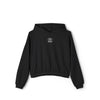 WOMEN'S MUSTANG LEGEND CROPPED CINCHED BOTTOM HOODIE - S CENTER CHEST, LARGE BACK LOGO