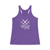 WOMEN'S MUSTANG LEGEND COTTON TRI-BLEND RACERBACK TANK - L FRONT CHEST IMAGE