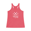 WOMEN'S MUSTANG LEGEND COTTON TRI-BLEND RACERBACK TANK - L FRONT CHEST IMAGE