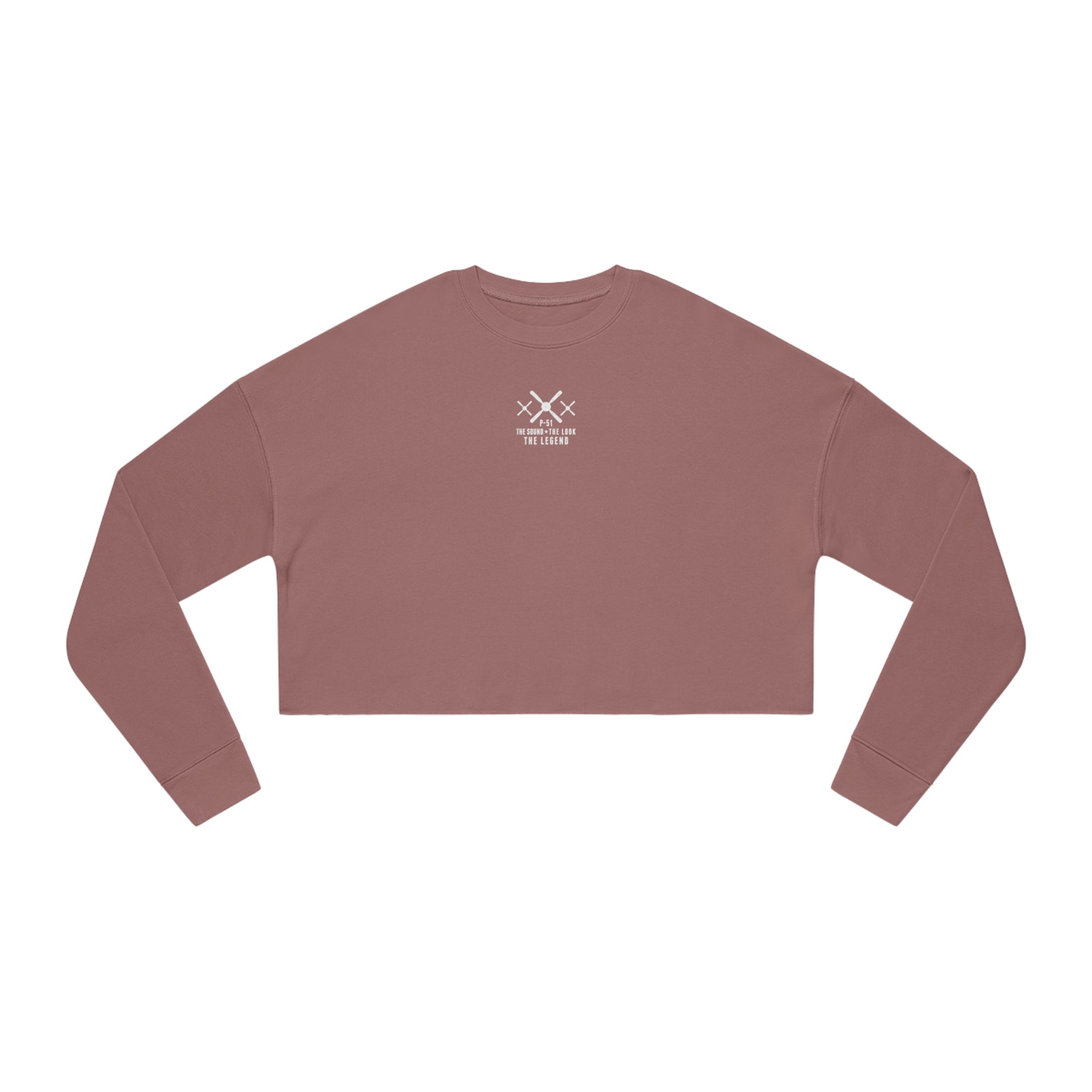 WOMEN'S MUSTANG LEGEND CROPPED SWEATSHIRT - S CENTER CHEST