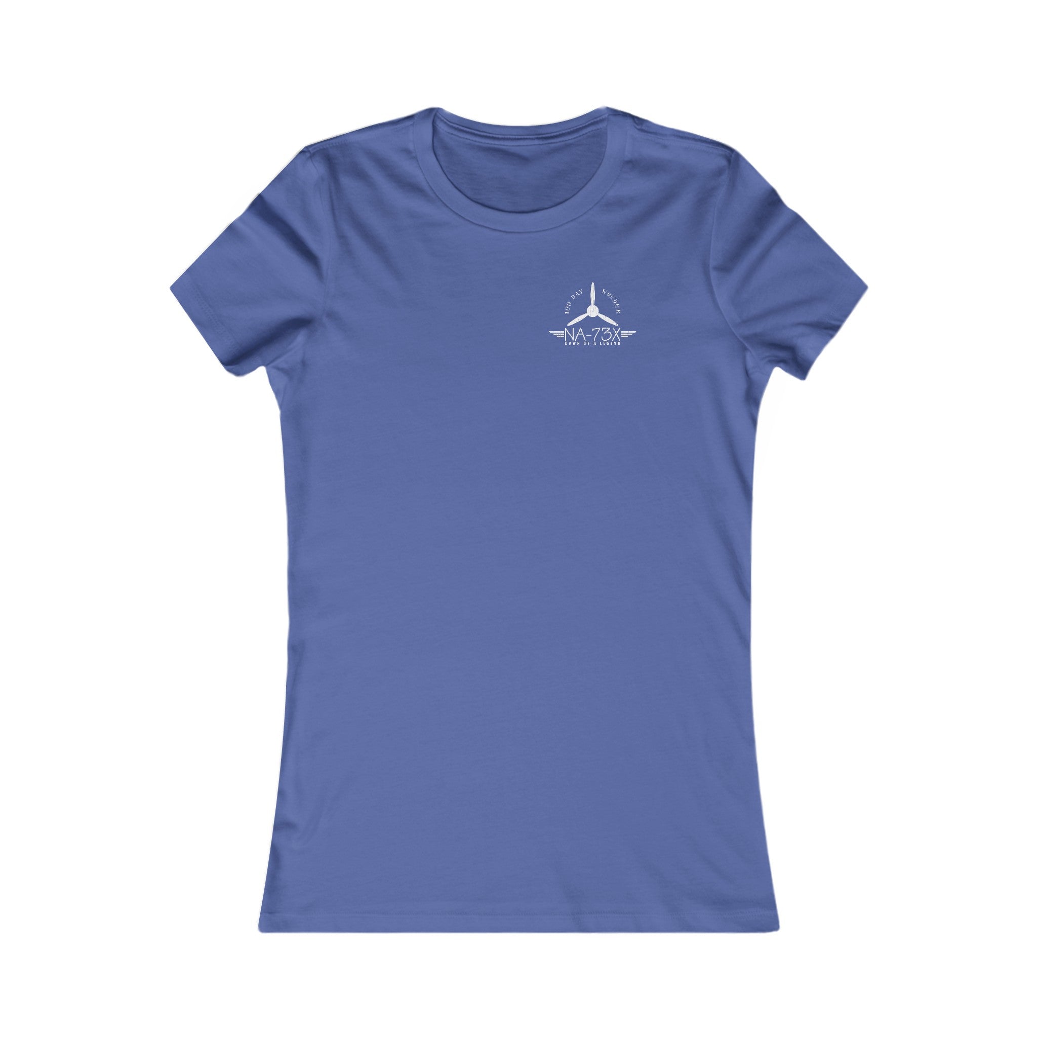 WOMEN'S 100 DAY WONDER COTTON TEE - S LEFT CHEST, LARGE BACK IMAGE