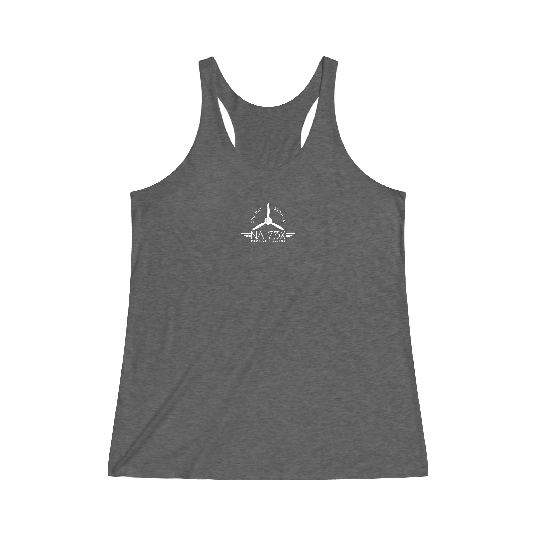 WOMEN'S 100 DAY WONDER COTTON TRI-BLEND RACERBACK TANK - S CENTER CHEST