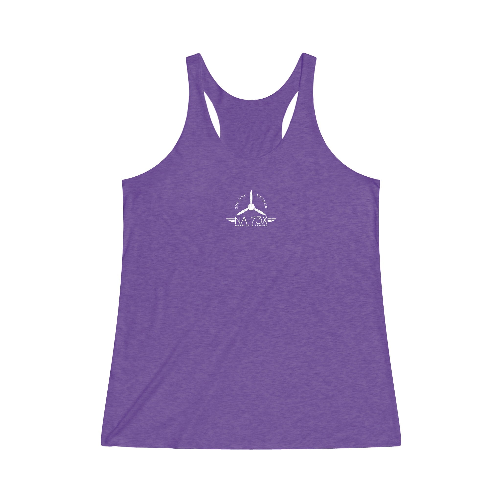 WOMEN'S 100 DAY WONDER COTTON TRI-BLEND RACERBACK TANK - S CENTER CHEST