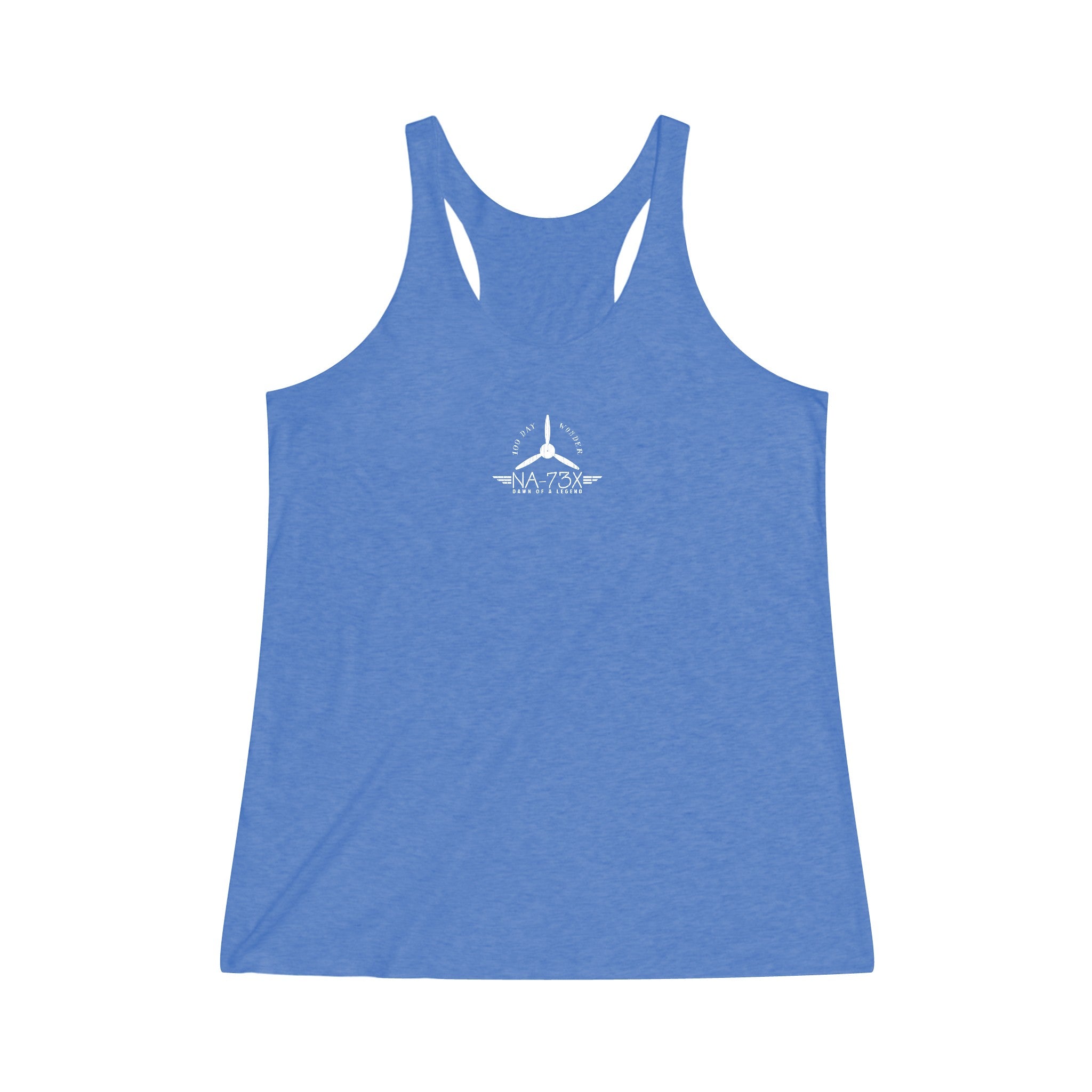 WOMEN'S 100 DAY WONDER COTTON TRI-BLEND RACERBACK TANK - S CENTER CHEST