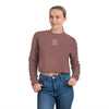 WOMEN'S MUSTANG LEGEND CROPPED SWEATSHIRT - S CENTER CHEST