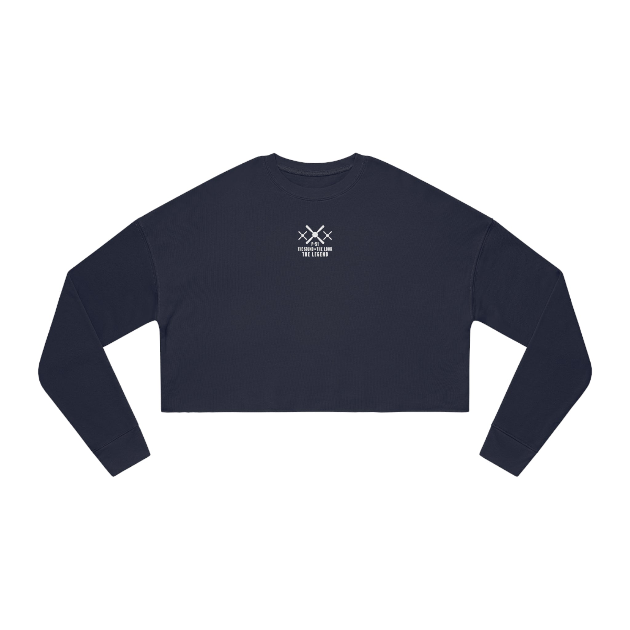 WOMEN'S MUSTANG LEGEND CROPPED SWEATSHIRT - S CENTER CHEST