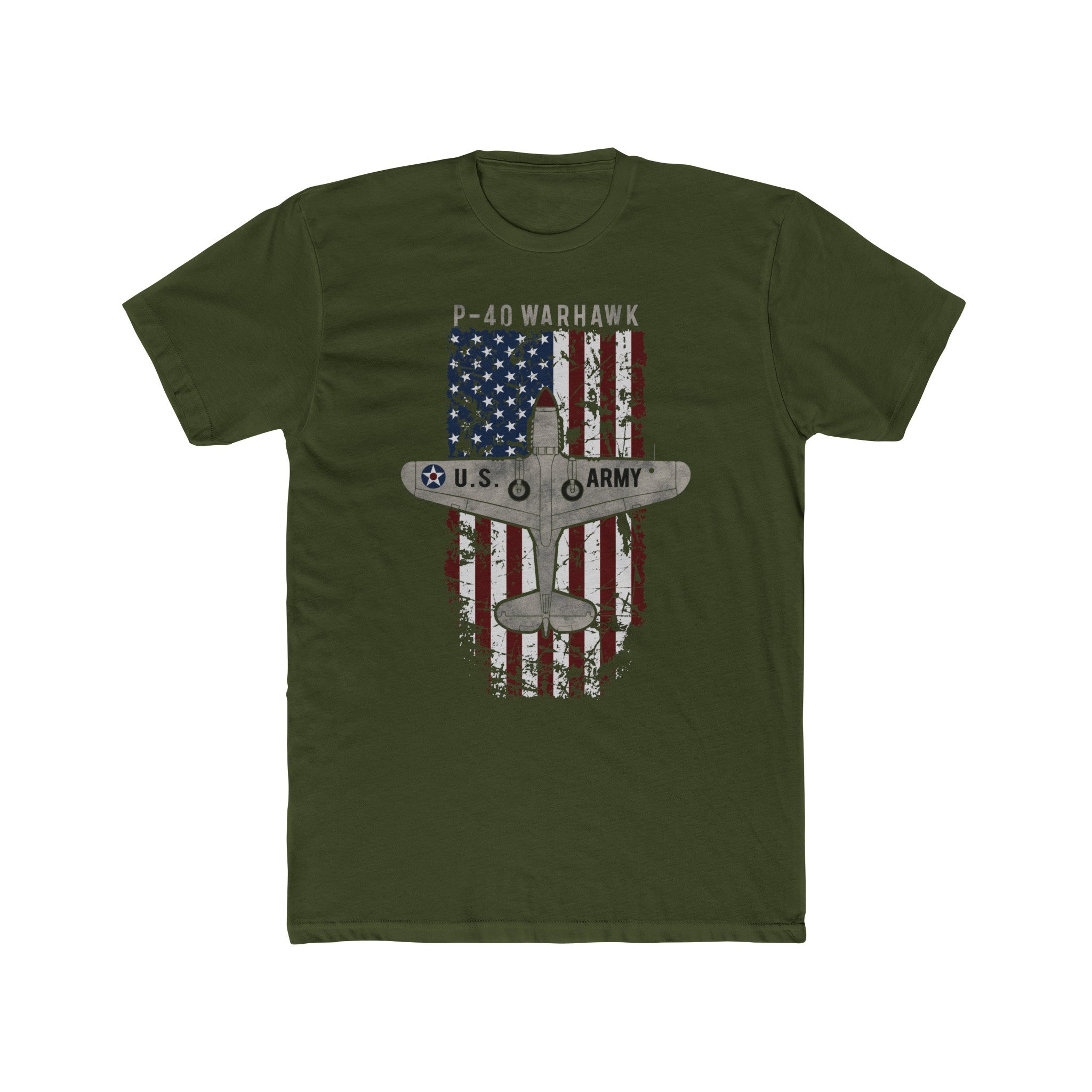 AMERICAN ICON P-40 COTTON TEE - LARGE FRONT IMAGE