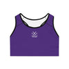 WOMEN'S MUSTANG LEGEND SPORTS BRA - S CENTER CHEST, PURPLE COLOR