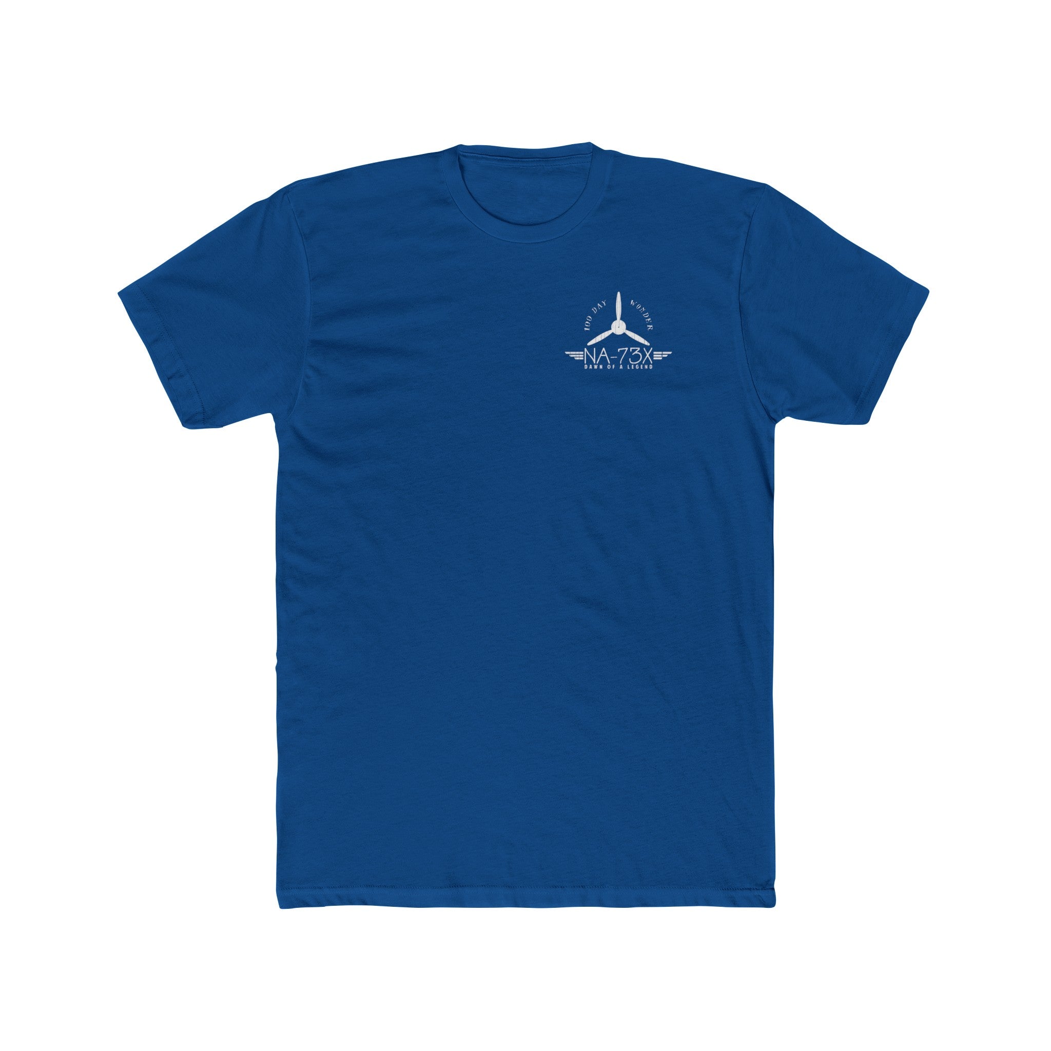 100 DAY WONDER COTTON TEE - S LEFT CHEST, LARGE BACK IMAGE