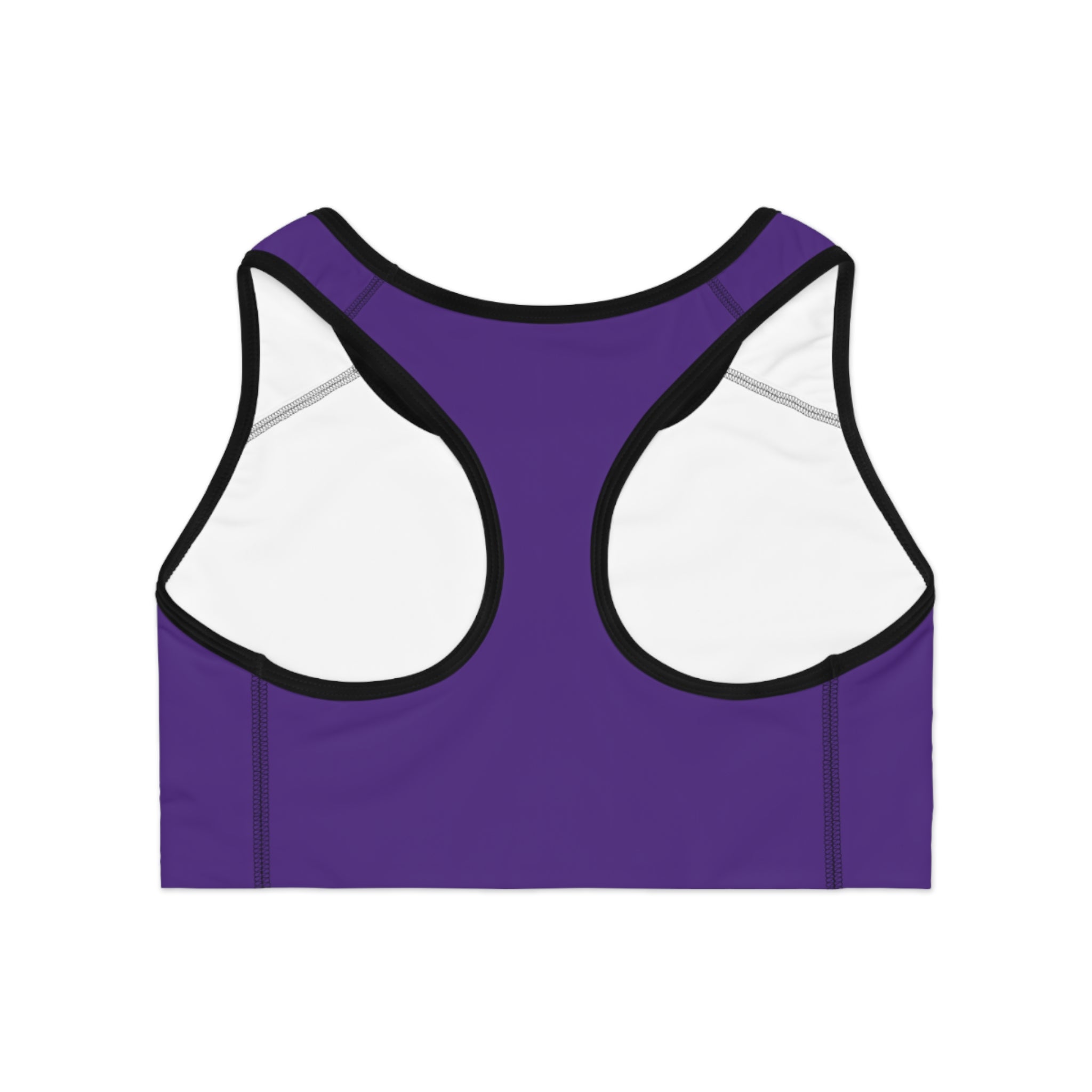 WOMEN'S MUSTANG LEGEND SPORTS BRA - S CENTER CHEST, PURPLE COLOR