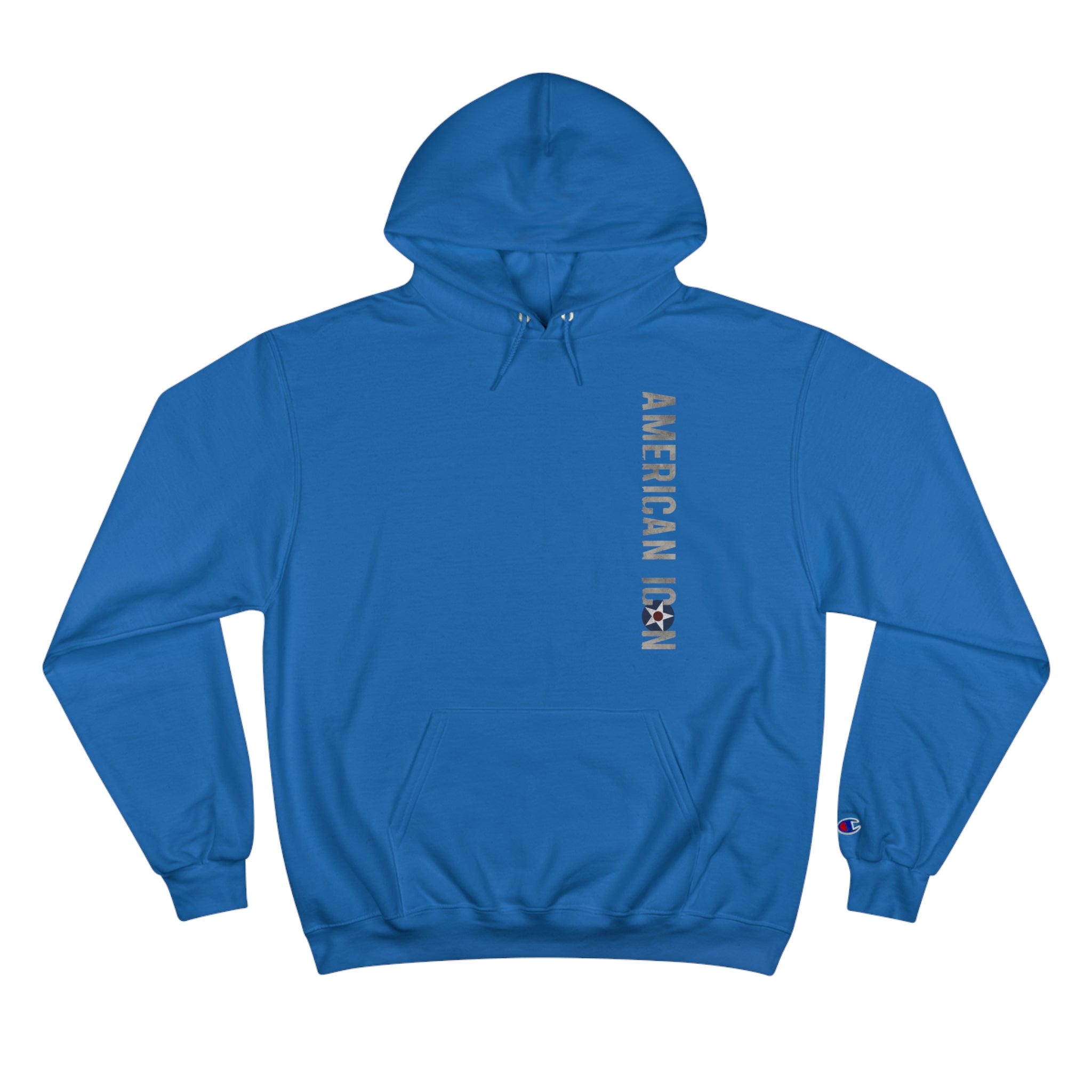 AMERICAN ICON P-40 CHAMPION HOODIE - VERTICAL CHEST, LARGE BACK LOGO
