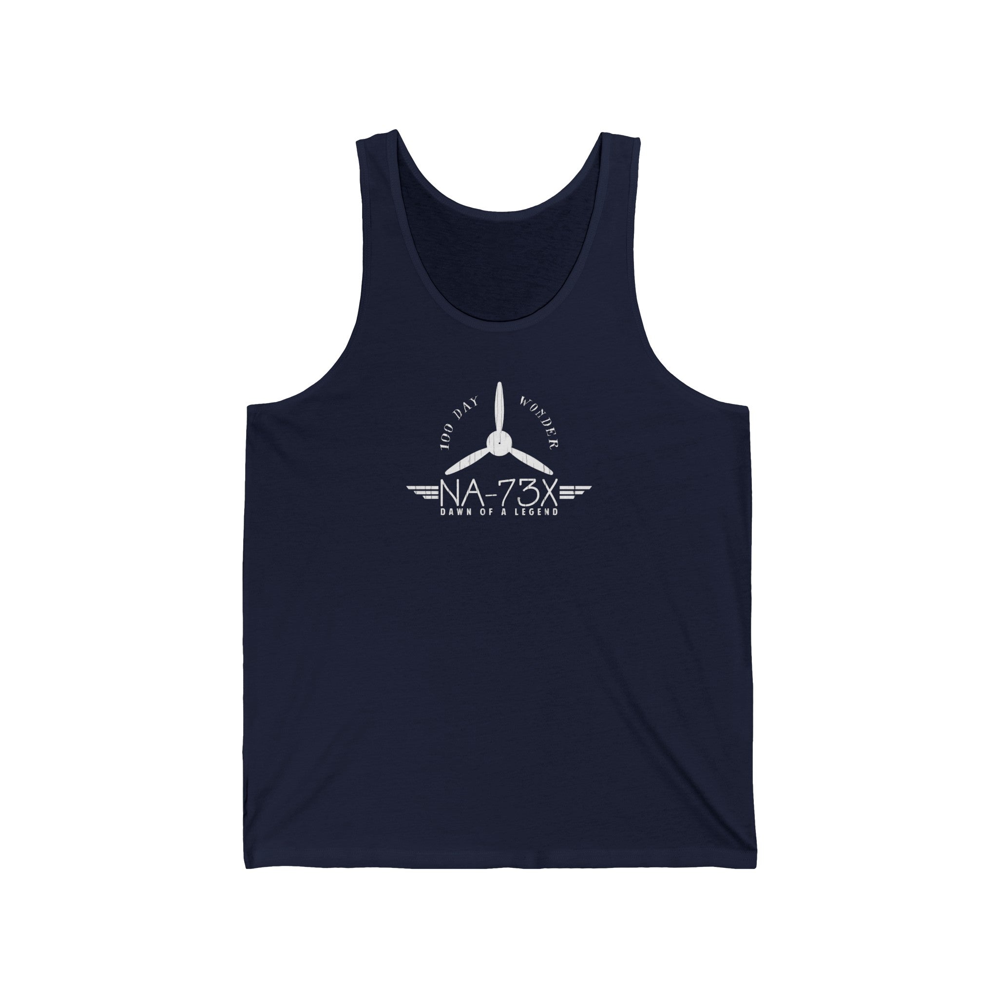 100 DAY WONDER MEN'S JERSEY TANK - S CENTER CHEST, LARGE BACK IMAGE