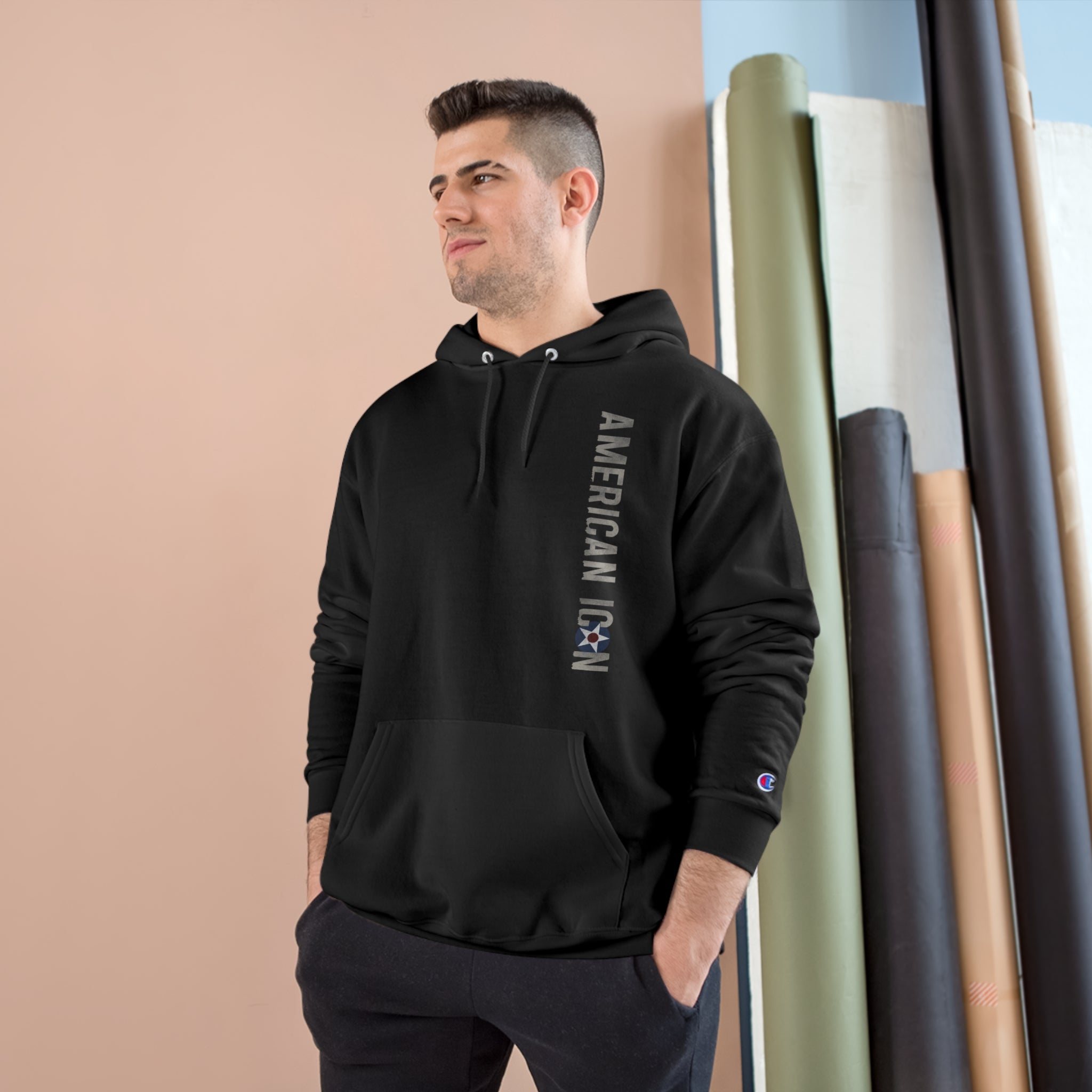 CURTISS USA ICON P-40 CHAMPION HOODIE - VERTICAL CHEST, LARGE BACK LOGO