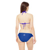 WOMEN'S MUSTANG LEGEND STRAPPY BIKINI SET - S REAR WAIST, DARK BLUE COLOR