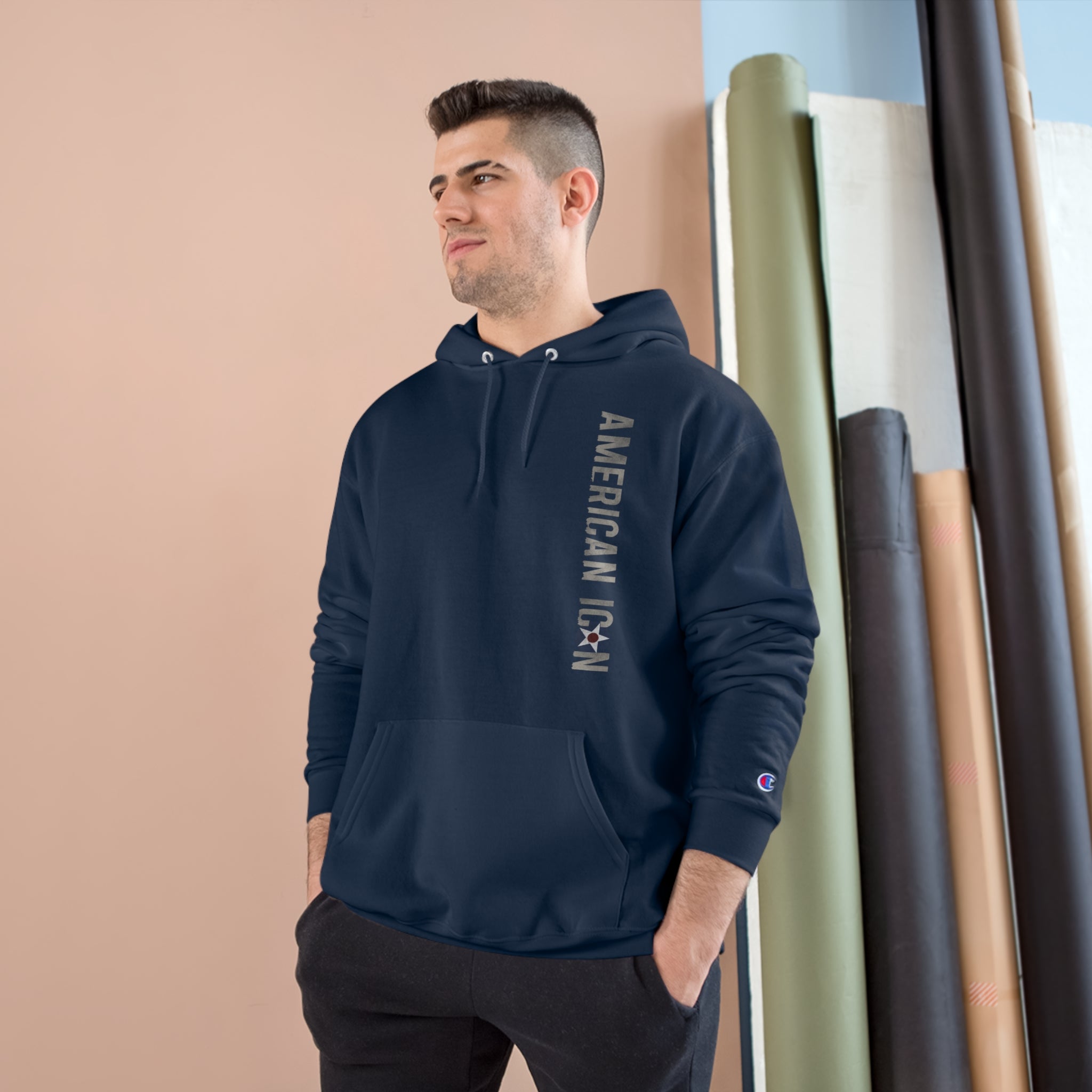 CURTISS USA ICON P-40 CHAMPION HOODIE - VERTICAL CHEST, LARGE BACK LOGO