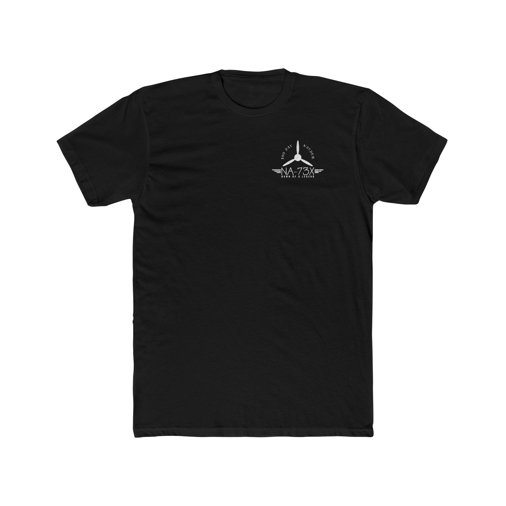 100 DAY WONDER COTTON TEE - S LEFT CHEST, LARGE BACK IMAGE