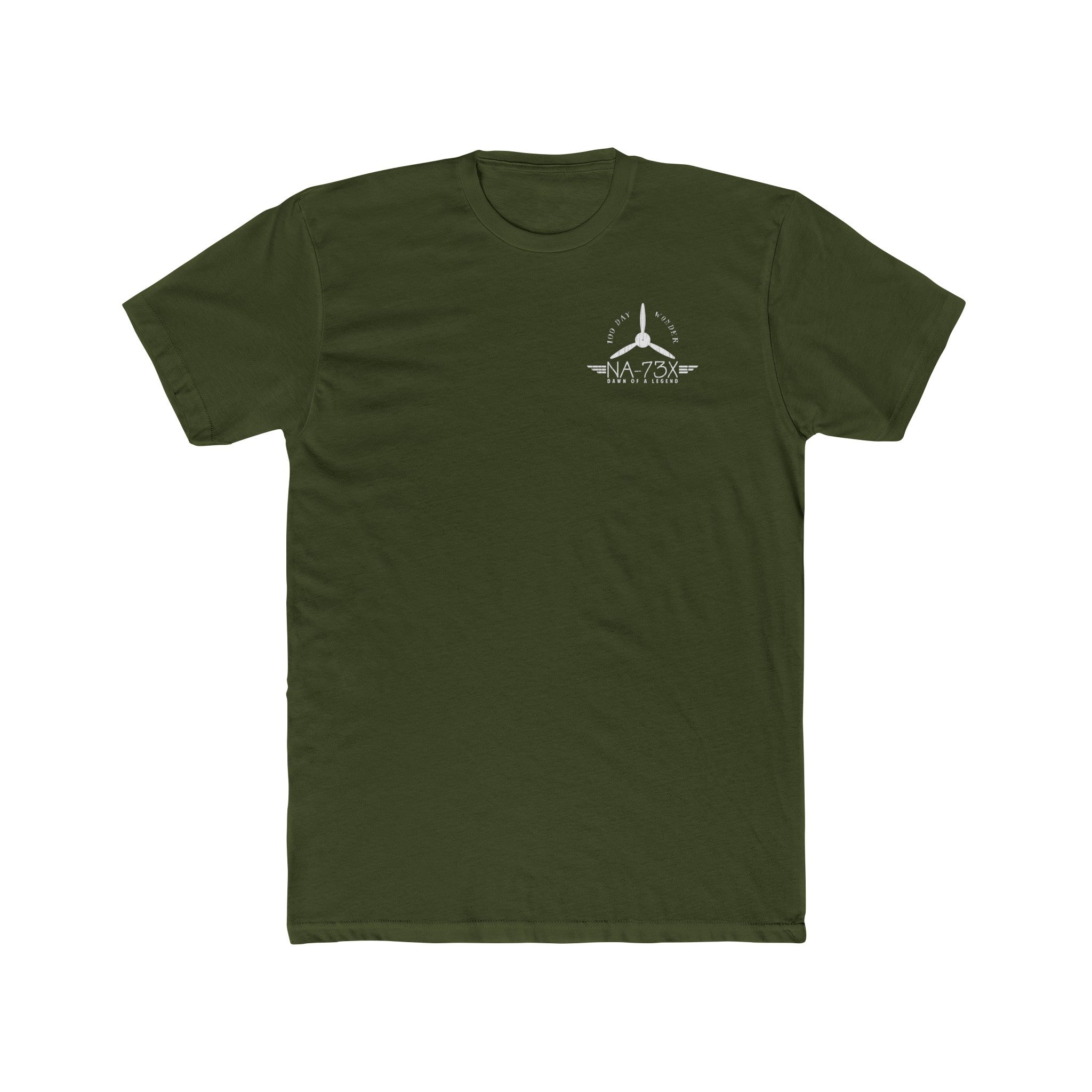 100 DAY WONDER COTTON TEE - S LEFT CHEST, LARGE BACK IMAGE