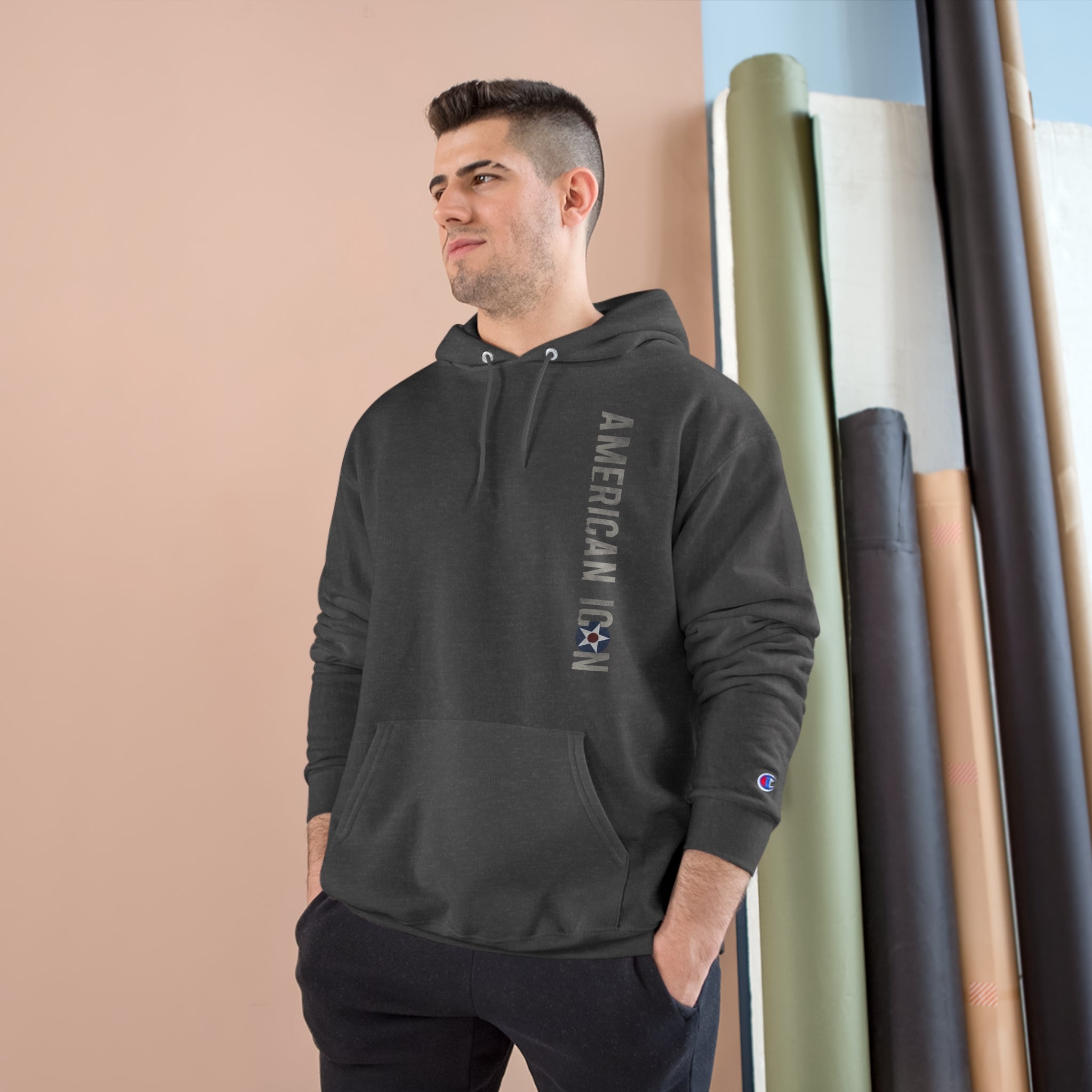 CURTISS USA ICON P-40 CHAMPION HOODIE - VERTICAL CHEST, LARGE BACK LOGO