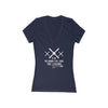 WOMEN'S P-51 LEGEND JERSEY SHORT SLEEVE DEEP V-NECK TEE - LARGE FRONT IMAGE