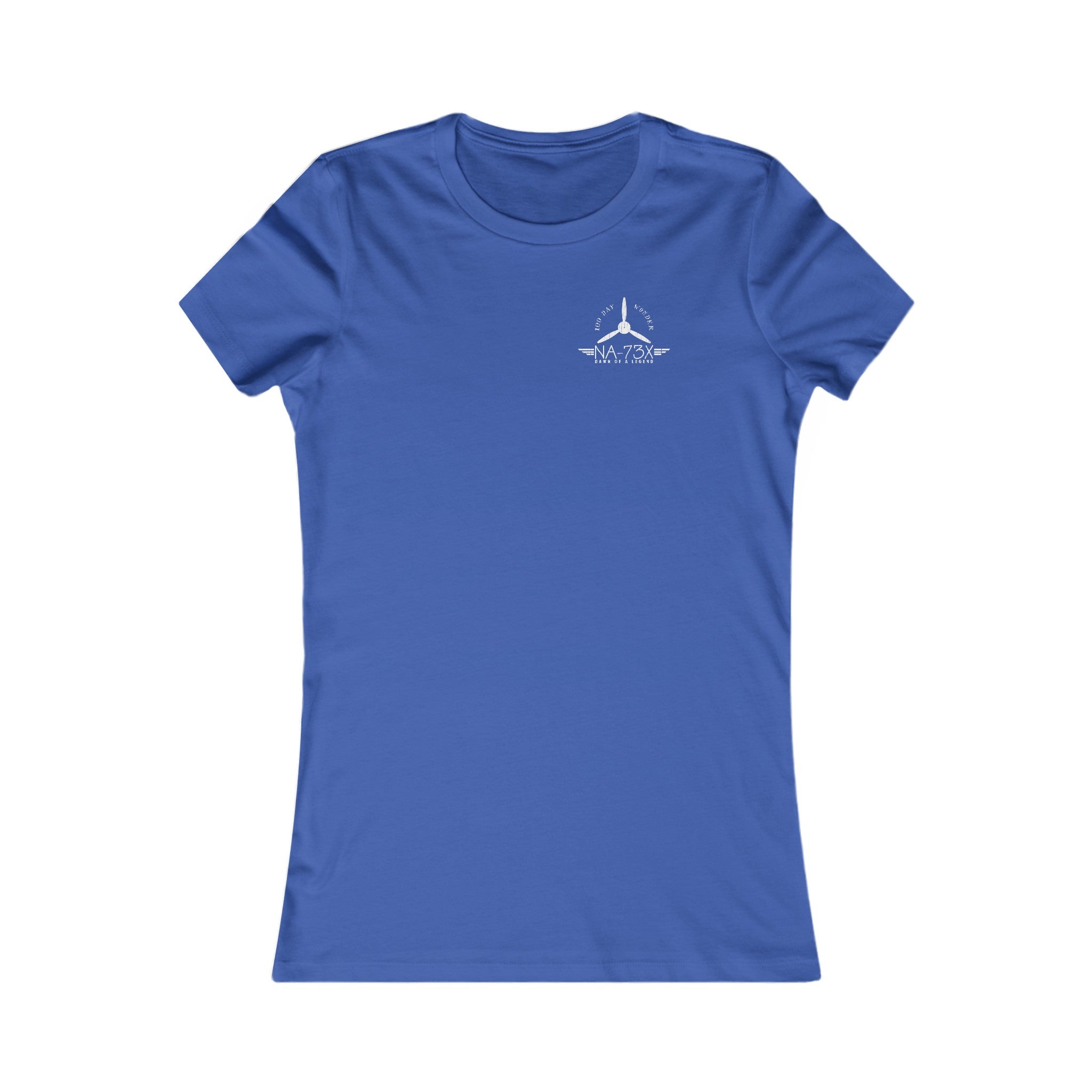 WOMEN'S 100 DAY WONDER COTTON TEE - S LEFT CHEST, LARGE BACK IMAGE