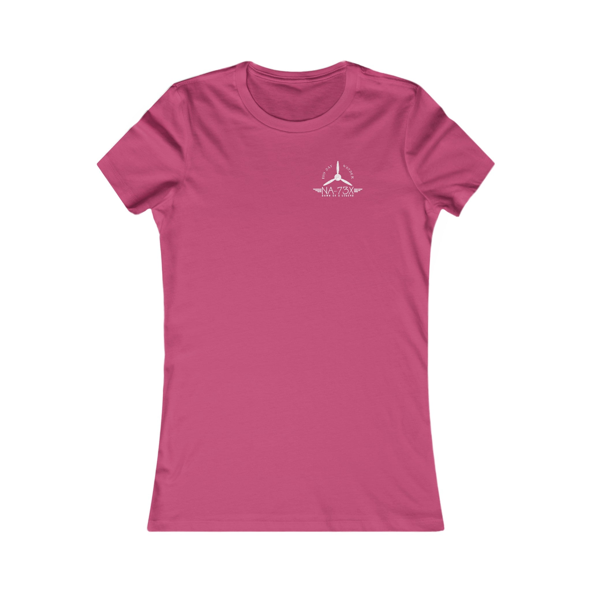 WOMEN'S 100 DAY WONDER COTTON TEE - S LEFT CHEST, LARGE BACK IMAGE