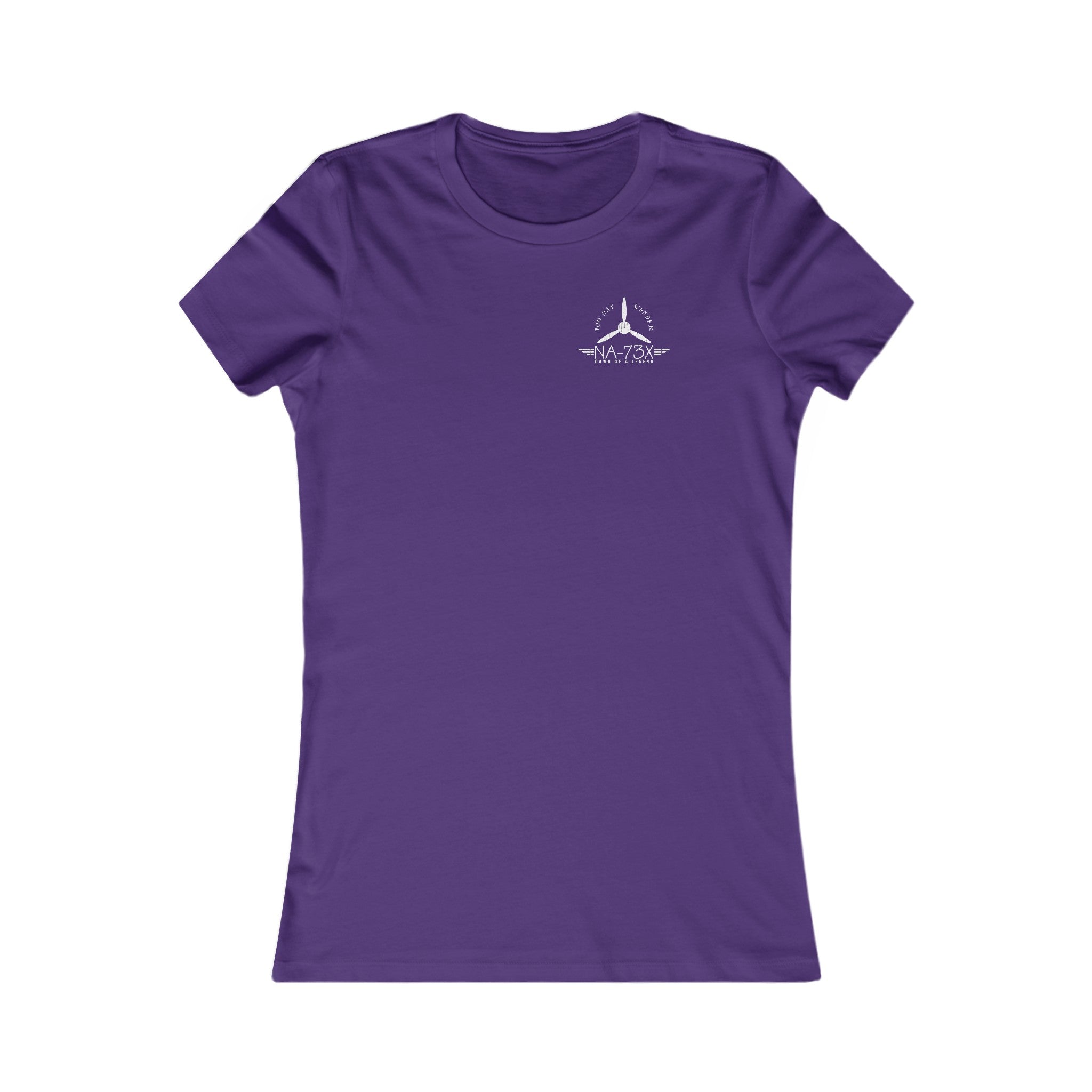 WOMEN'S 100 DAY WONDER COTTON TEE - S LEFT CHEST, LARGE BACK IMAGE