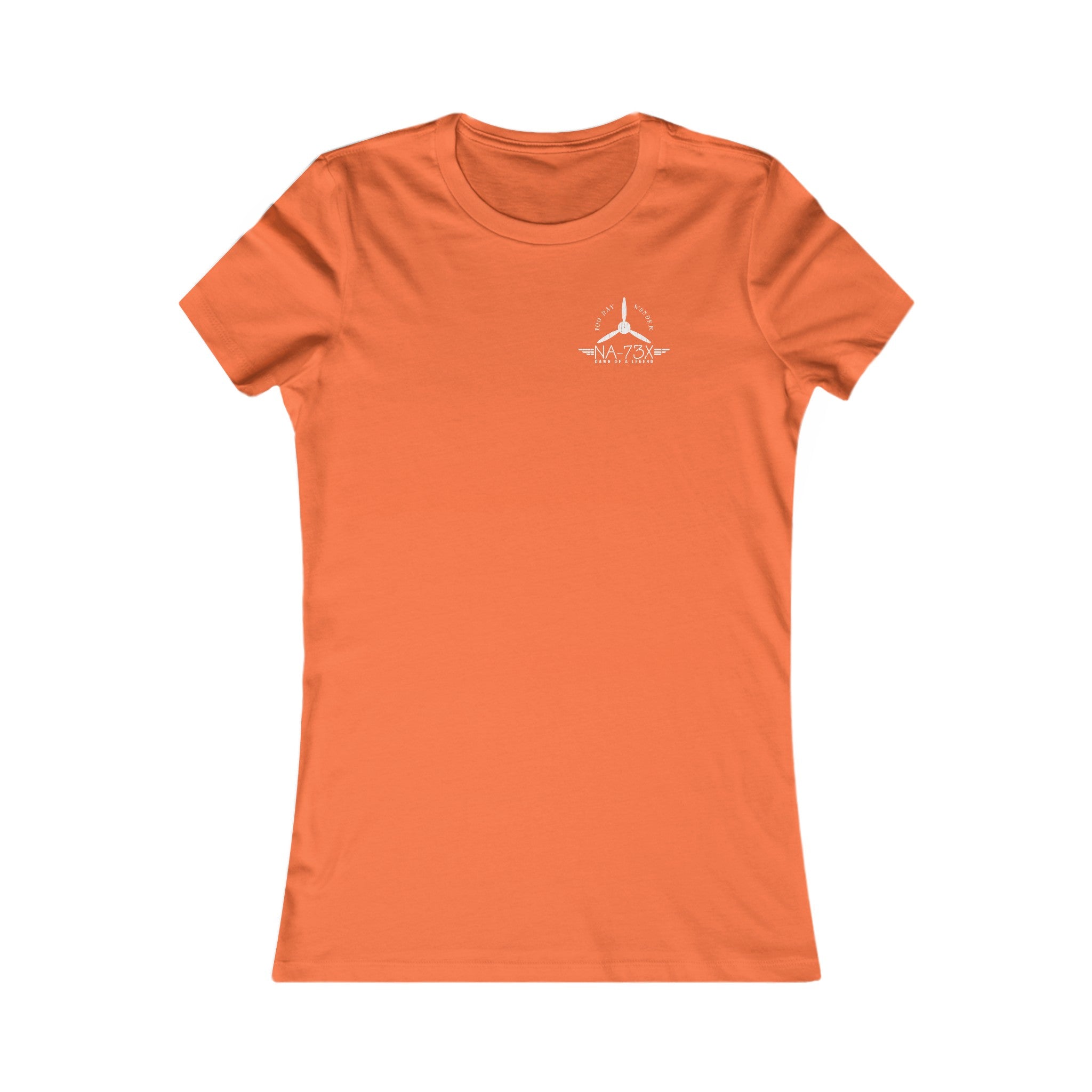 WOMEN'S 100 DAY WONDER COTTON TEE - S LEFT CHEST, LARGE BACK IMAGE