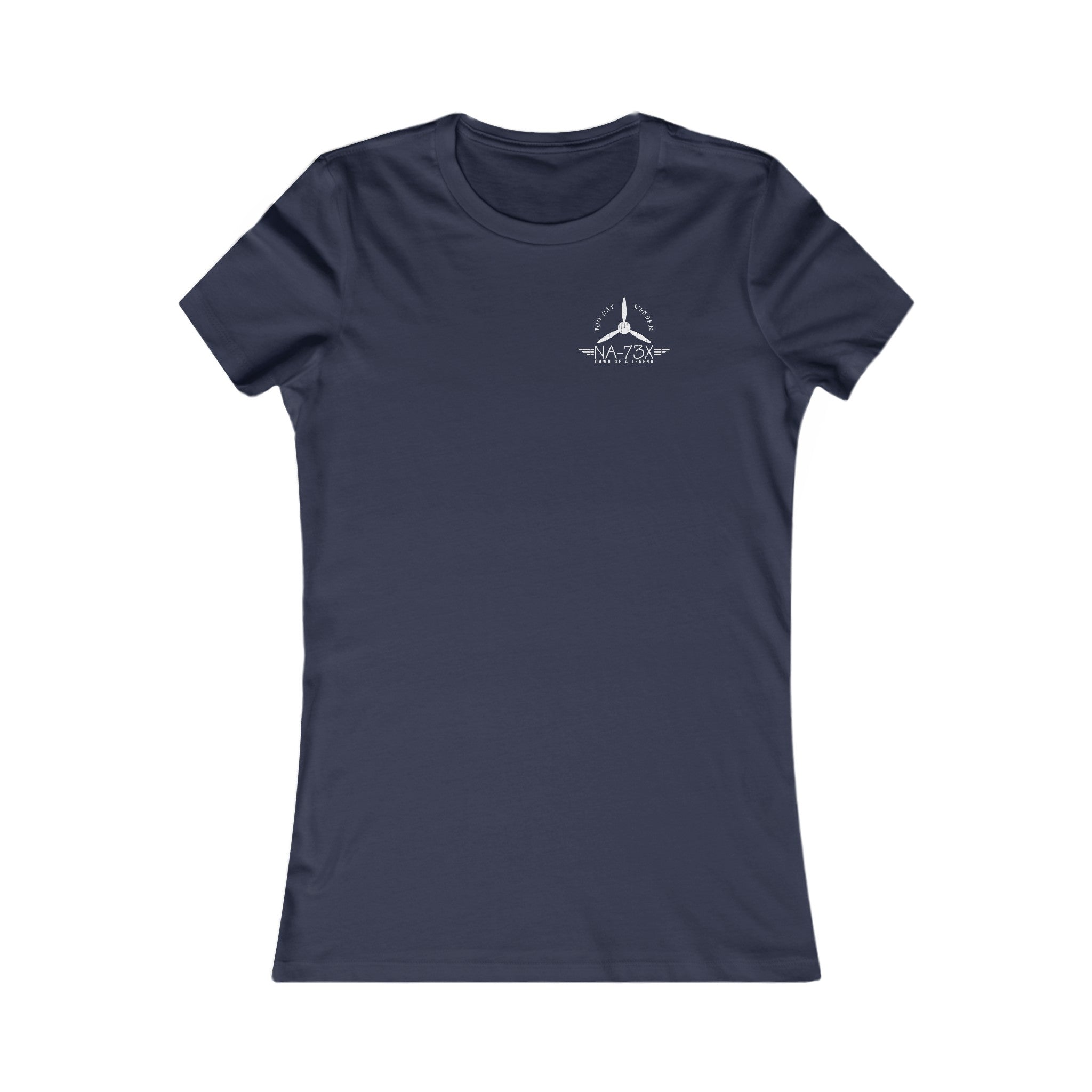 WOMEN'S 100 DAY WONDER COTTON TEE - S LEFT CHEST, LARGE BACK IMAGE