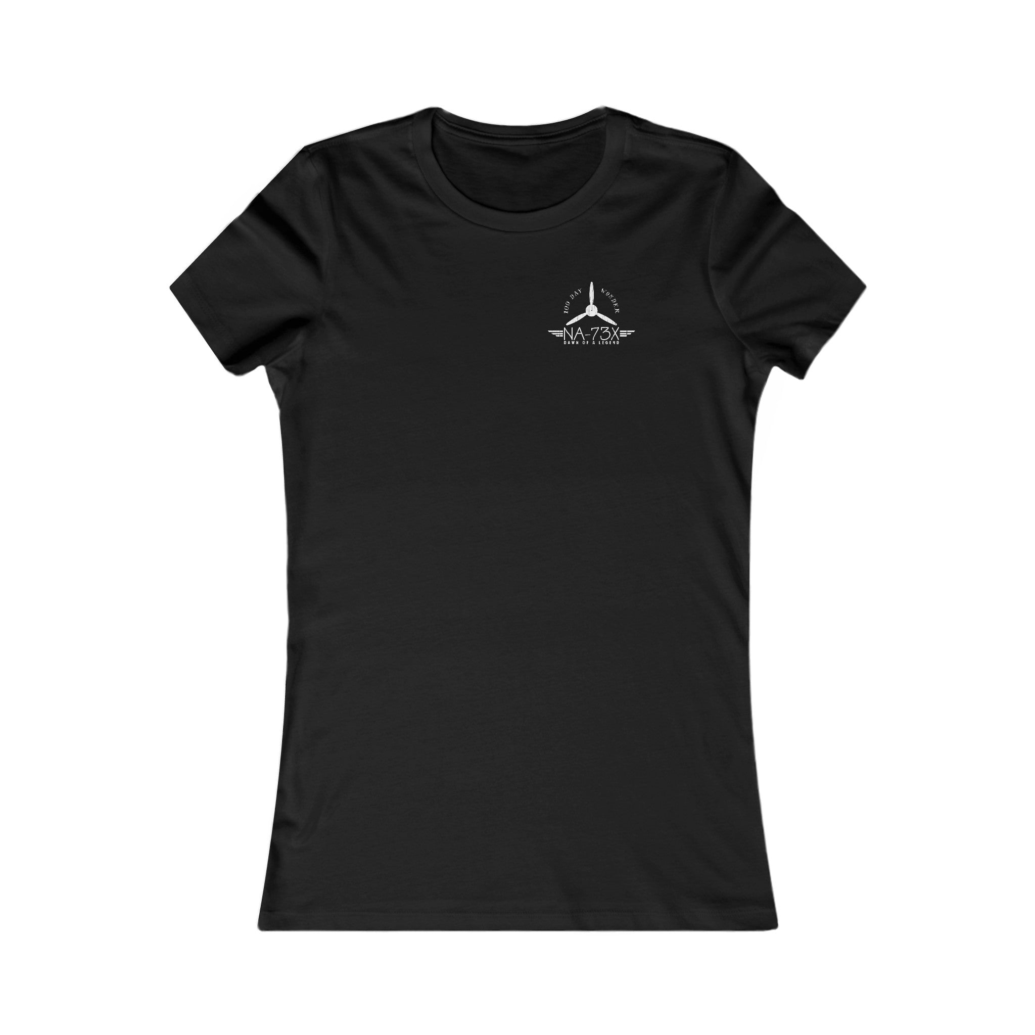 WOMEN'S 100 DAY WONDER COTTON TEE - S LEFT CHEST, LARGE BACK IMAGE