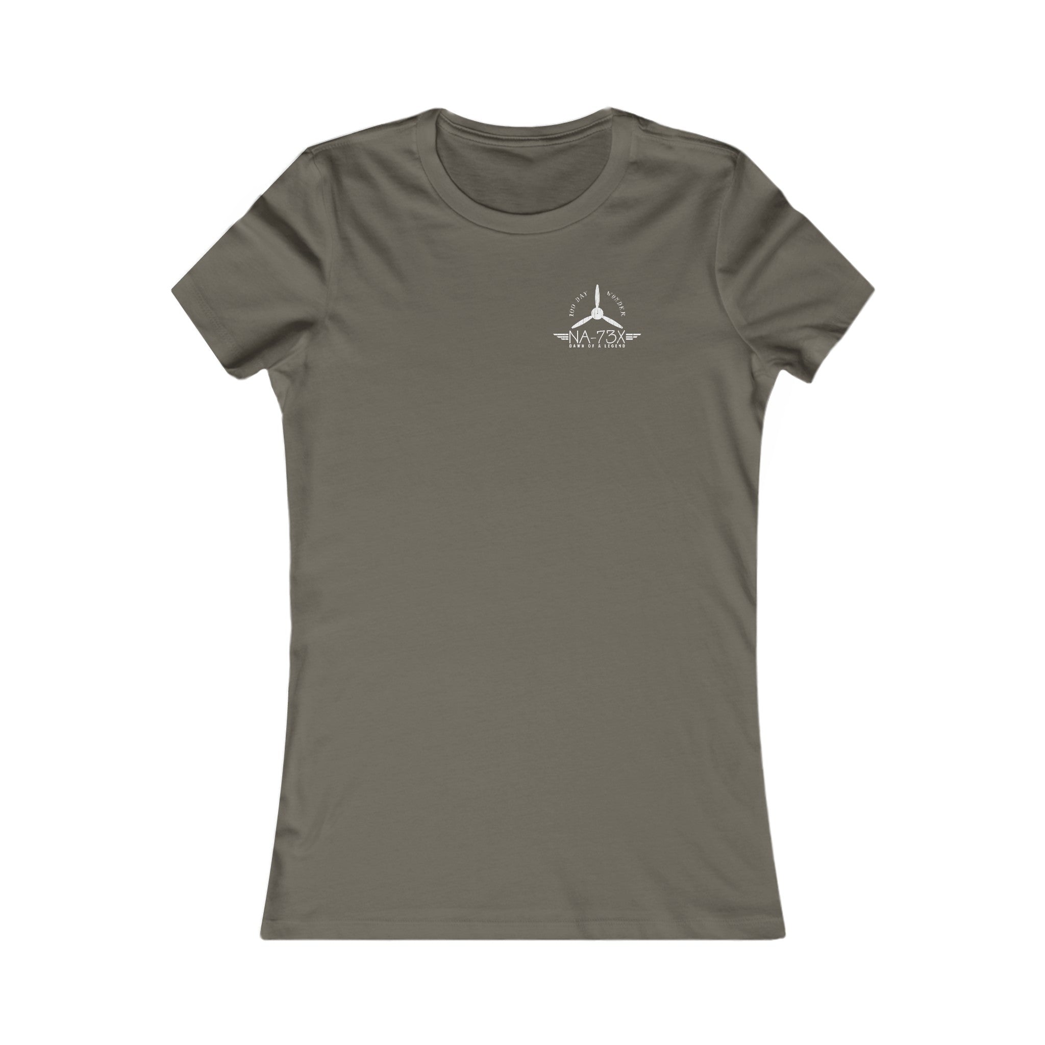 WOMEN'S 100 DAY WONDER COTTON TEE - S LEFT CHEST, LARGE BACK IMAGE