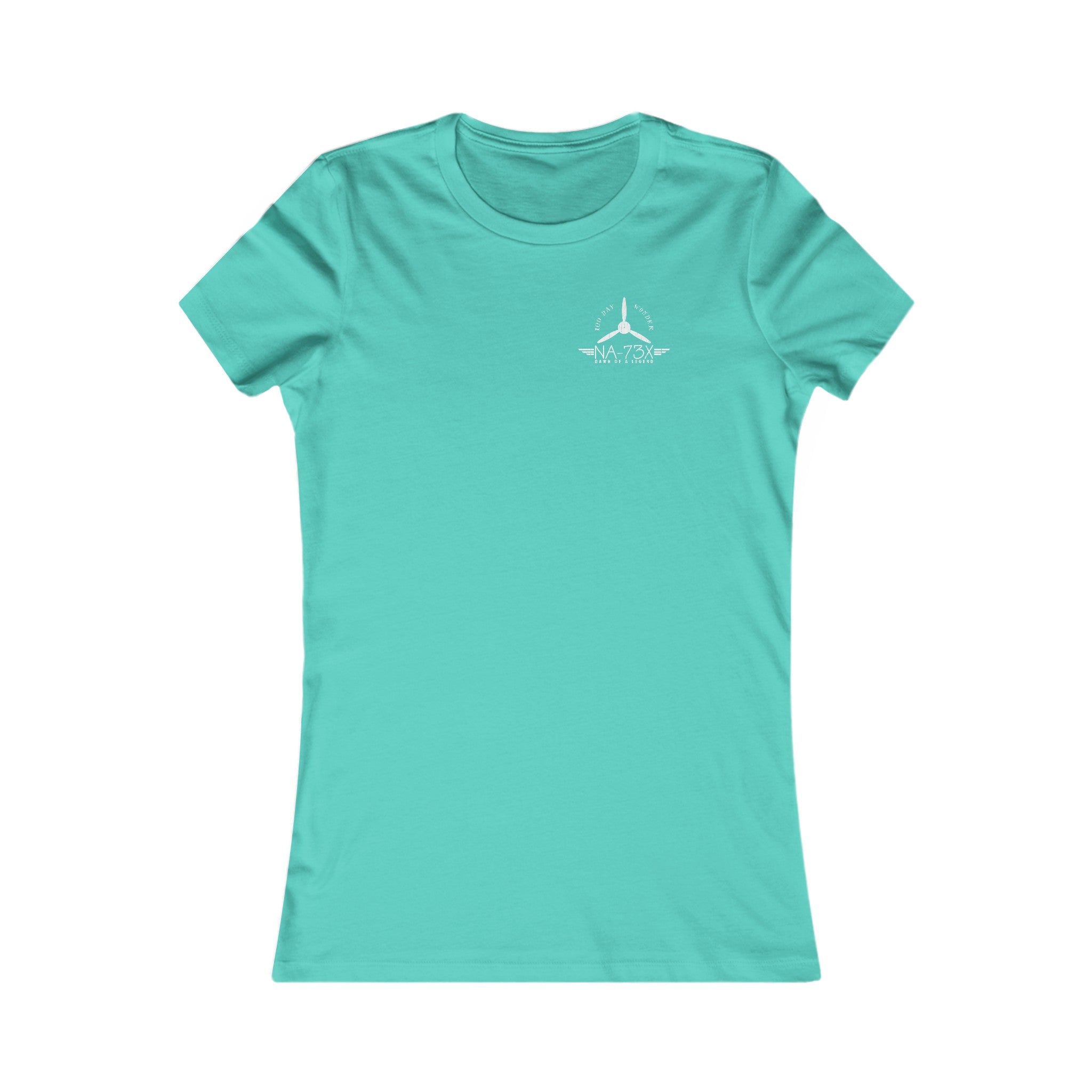 WOMEN'S 100 DAY WONDER COTTON TEE - S LEFT CHEST, LARGE BACK IMAGE