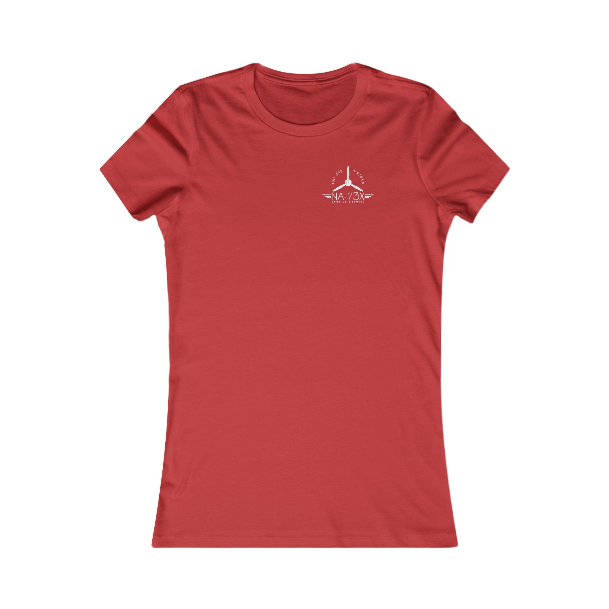 WOMEN'S 100 DAY WONDER COTTON TEE - S LEFT CHEST, LARGE BACK IMAGE