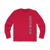 AMERICAN ICON P-40 MEN'S LONG SLEEVE CREW TEE - FRONT LEFT VERTICAL, LARGE BACK IMAGE