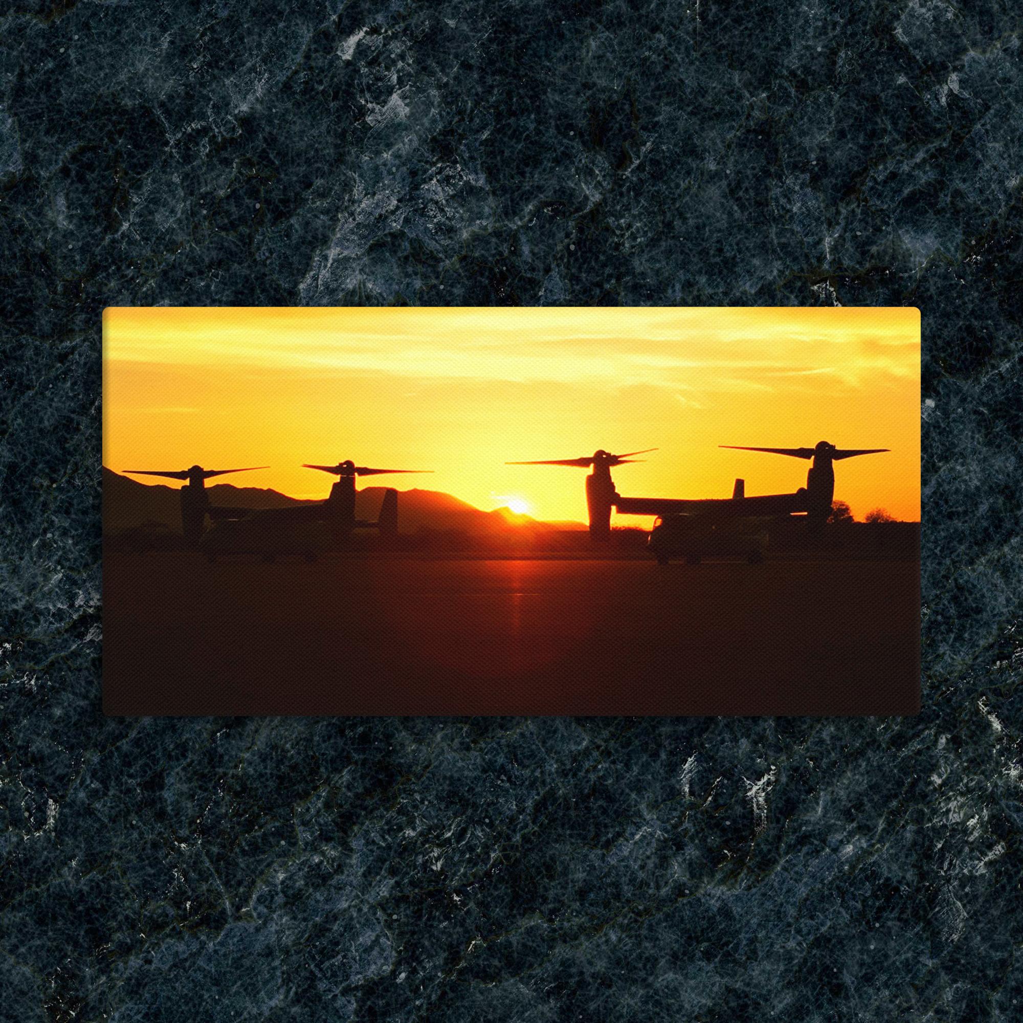Bell Boeing V-22 Osprey Sunrise Canvas Print