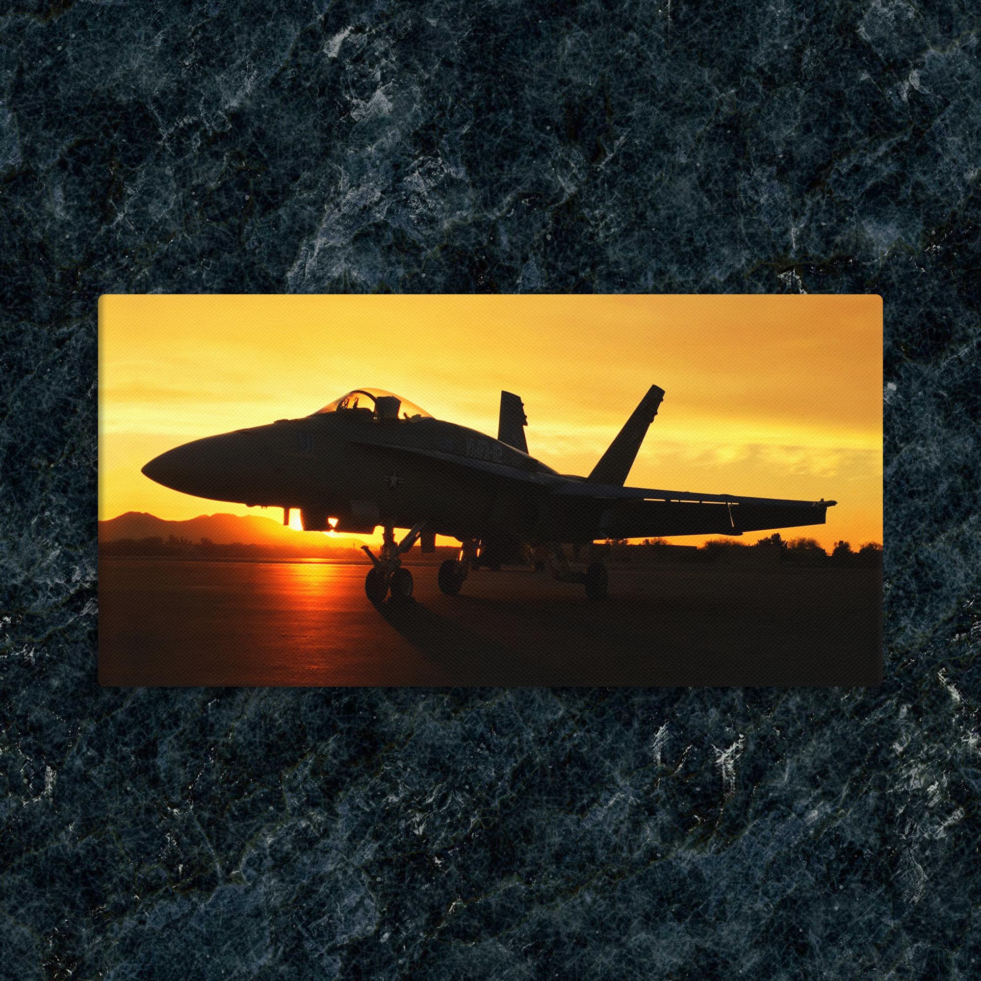 F-18 Sunrise Canvas Print