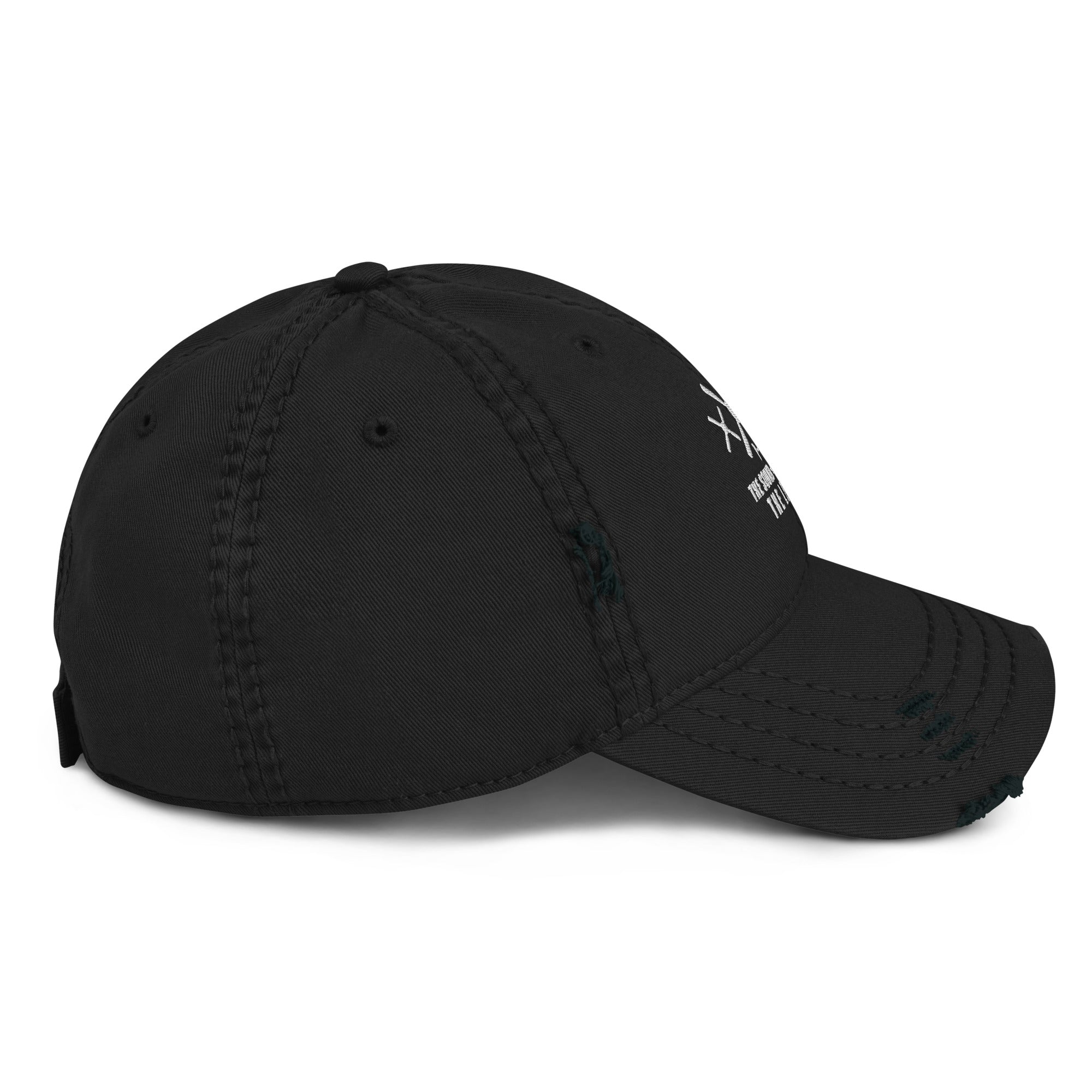 MUSTANG LEGEND EMBROIDERED HAT WITH DISTRESSED BRIM