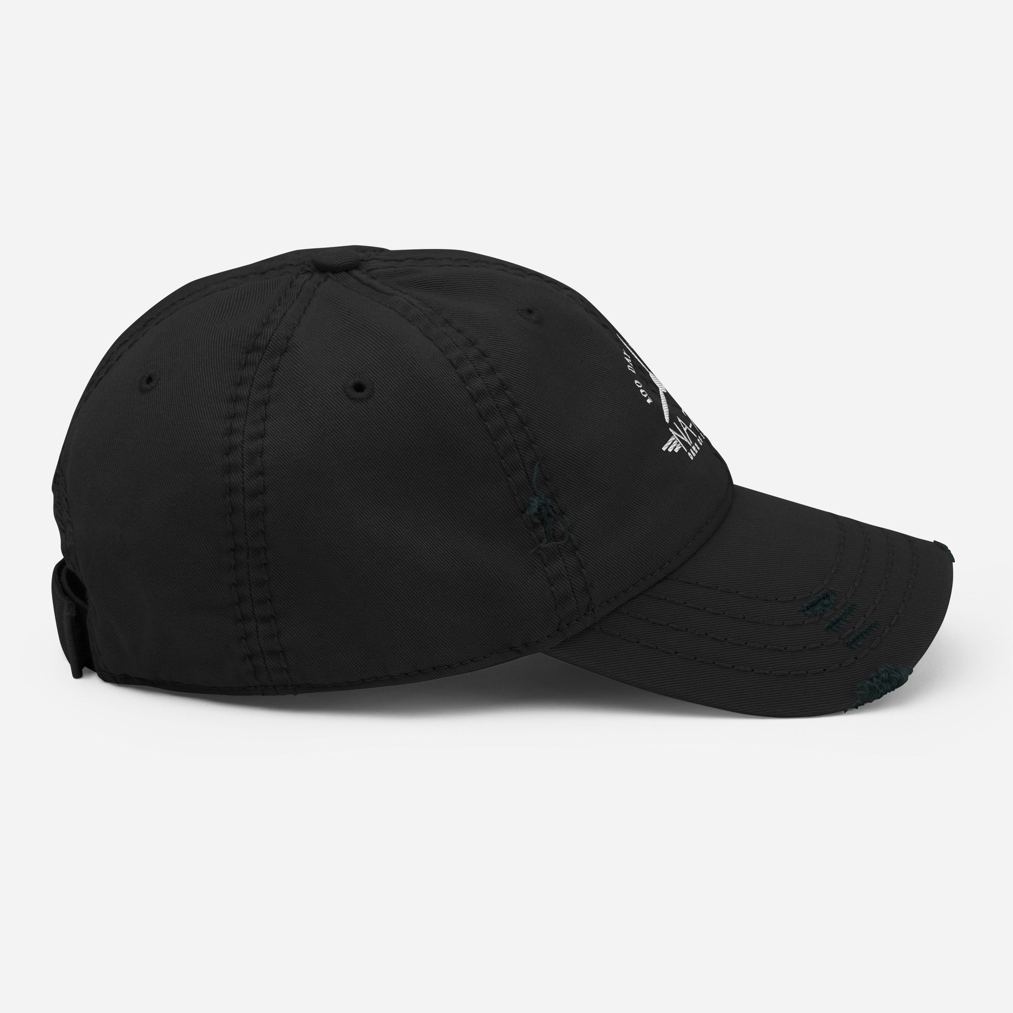 100 DAY WONDER EMBROIDERED HAT WITH DISTRESSED BRIM