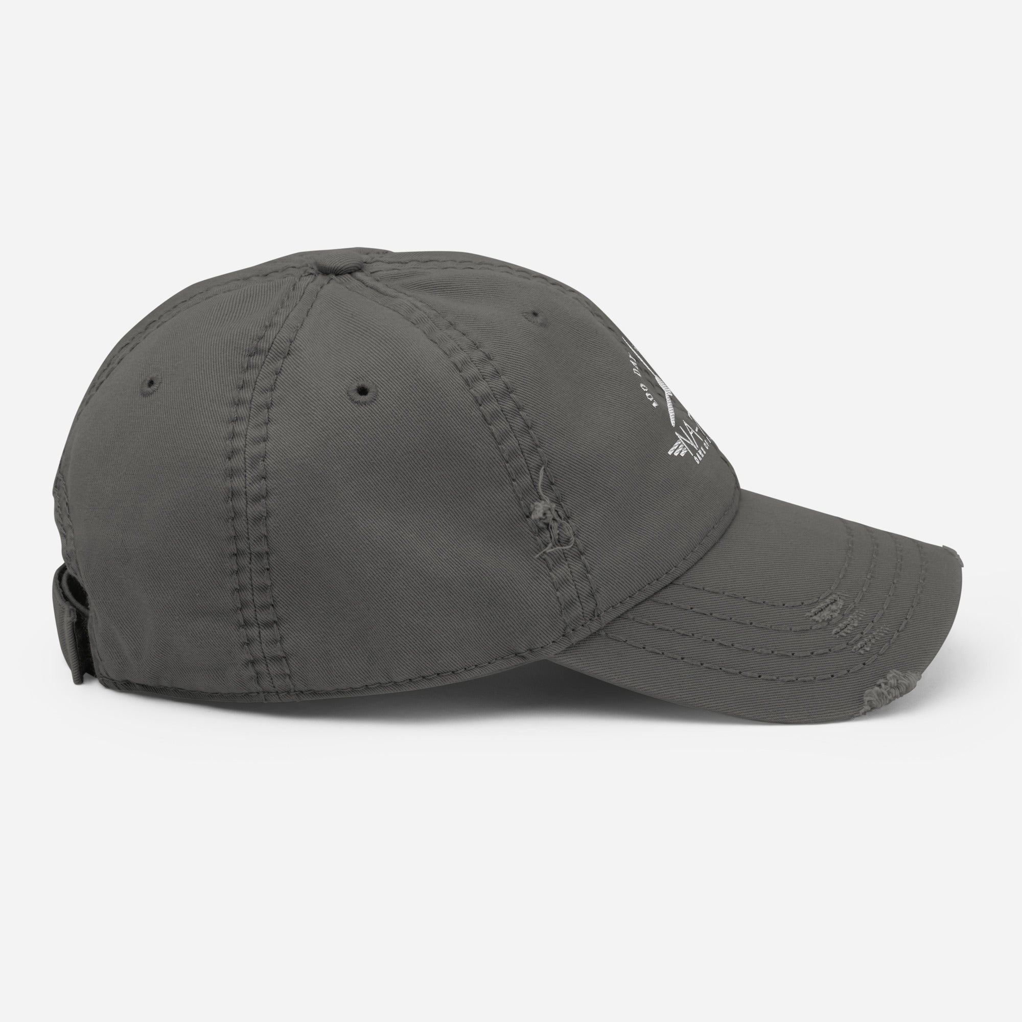 100 DAY WONDER EMBROIDERED HAT WITH DISTRESSED BRIM