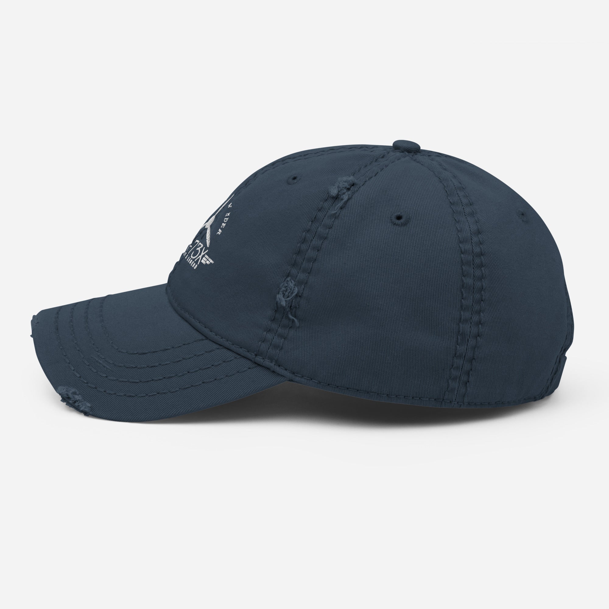 100 DAY WONDER EMBROIDERED HAT WITH DISTRESSED BRIM