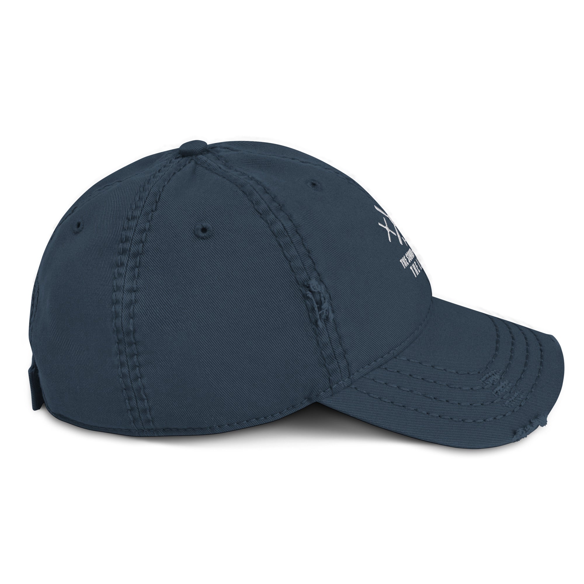 MUSTANG LEGEND EMBROIDERED HAT WITH DISTRESSED BRIM